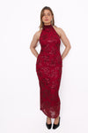 SPARKLE UP DRESS - BORDEAUX