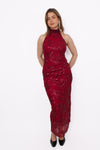 SPARKLE UP DRESS - BORDEAUX