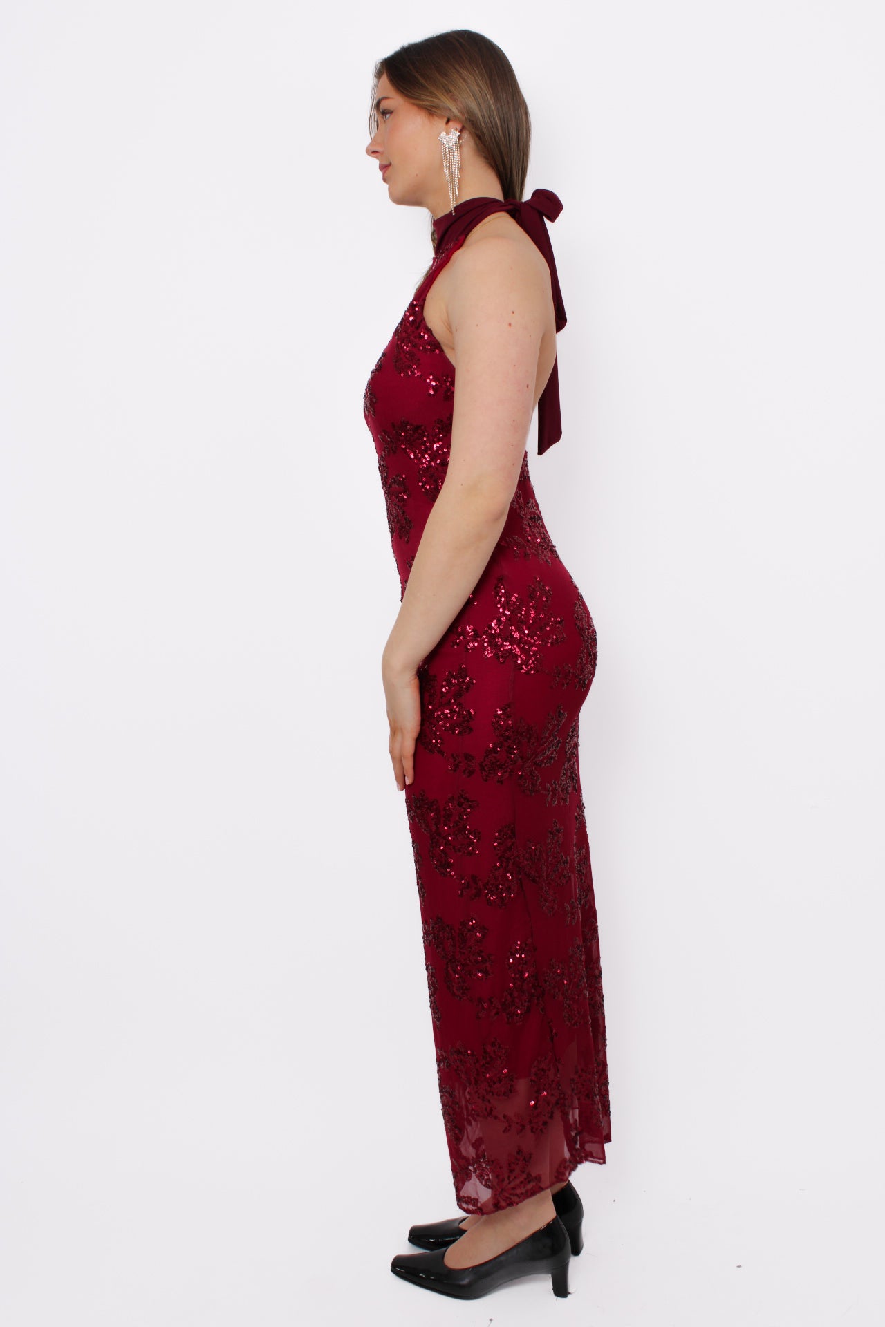 SPARKLE UP DRESS - BORDEAUX