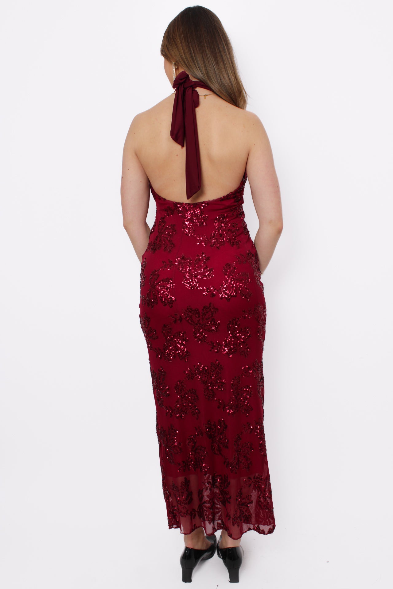 SPARKLE UP DRESS - BORDEAUX