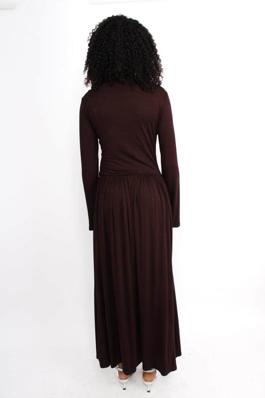 HARPER DRESS - BROWN