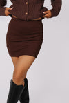 LOU SKIRT - BROWN