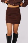 LOU SKIRT - BROWN