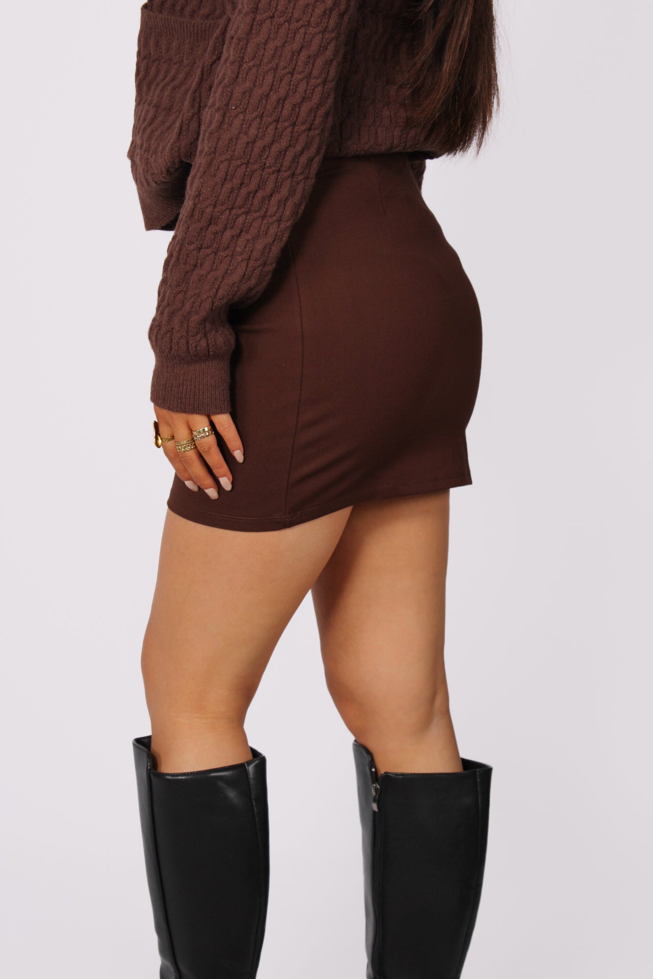 LOU SKIRT - BROWN