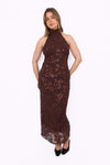 SPARKLE UP DRESS - BROWN