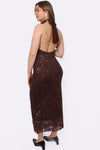 SPARKLE UP DRESS - BROWN