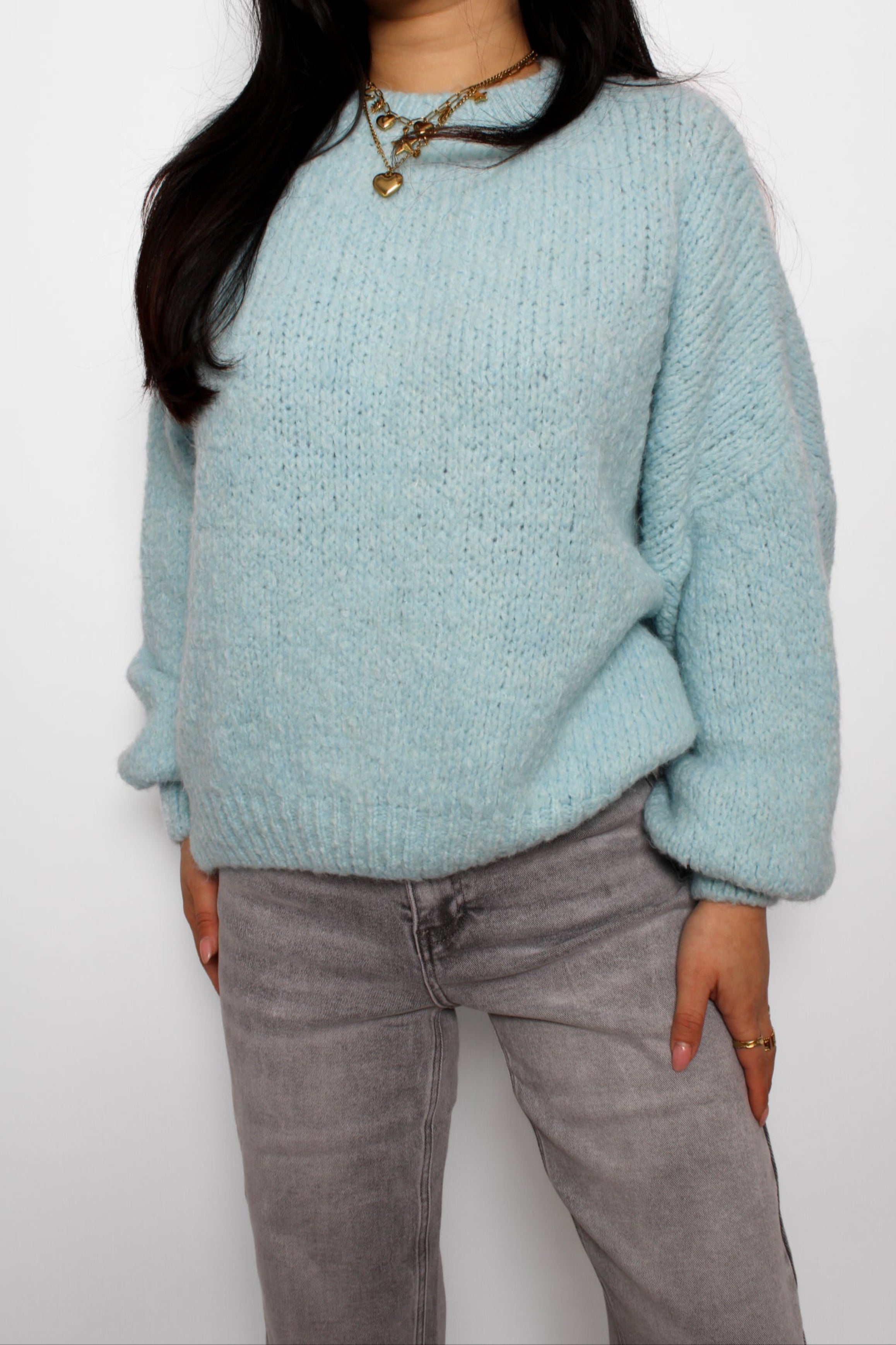 KEEP ME WARM KNIT - LIGHT BLUE