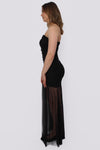 GLITTER TUBE DRESS - BLACK