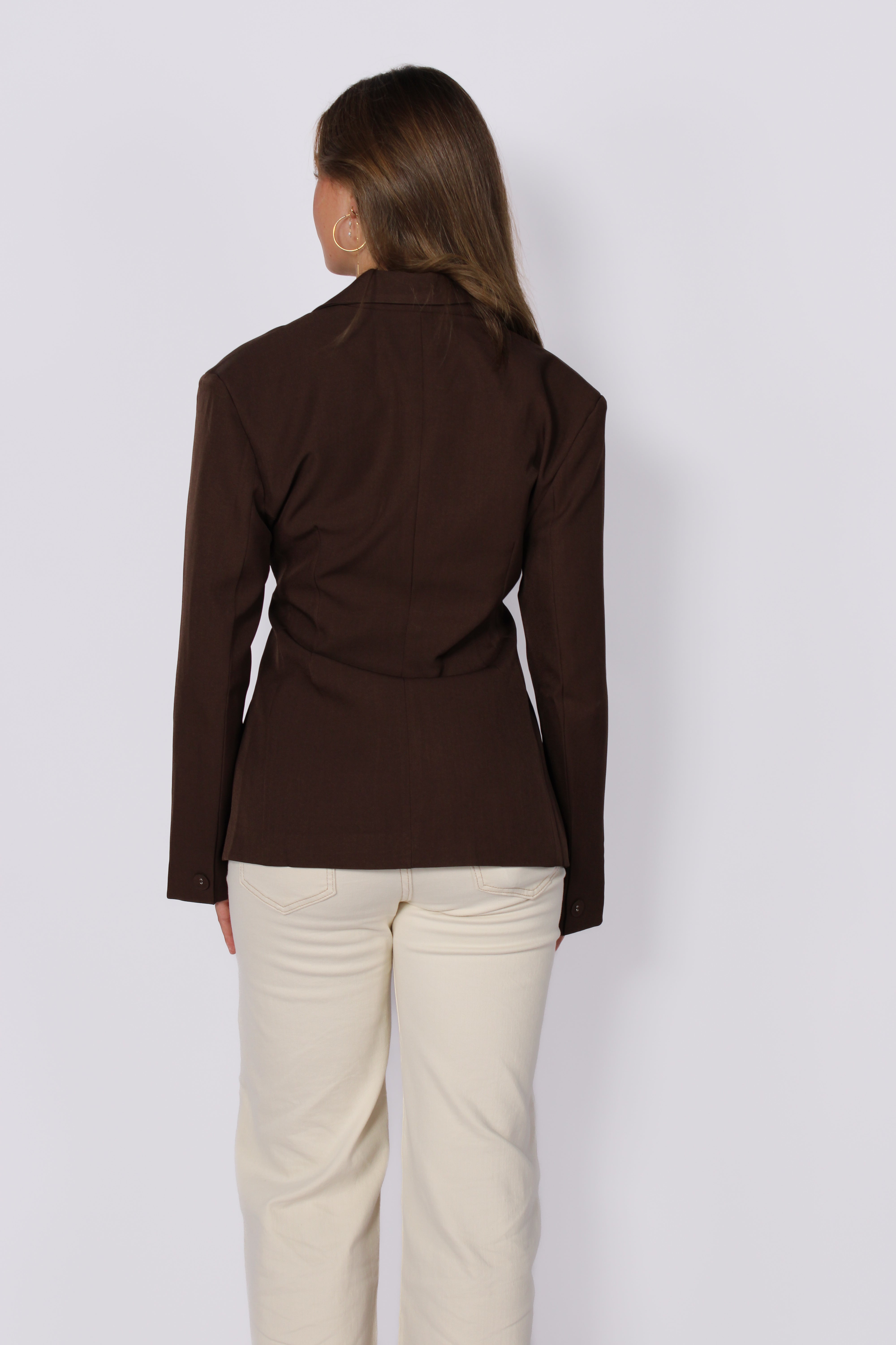 TAILORED BLAZER - BROWN
