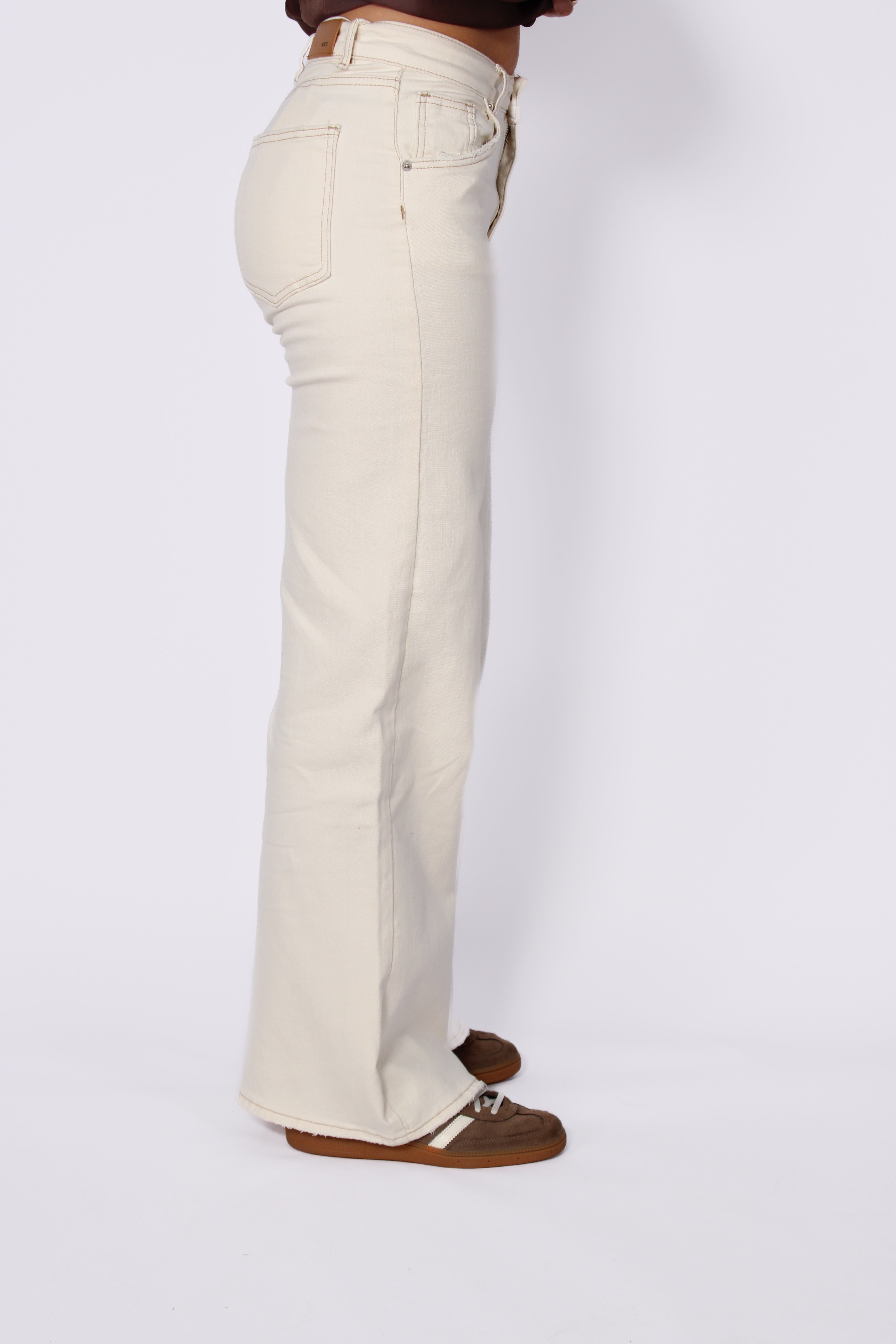 WIDE LEG JEANS 741-6 - ECRU