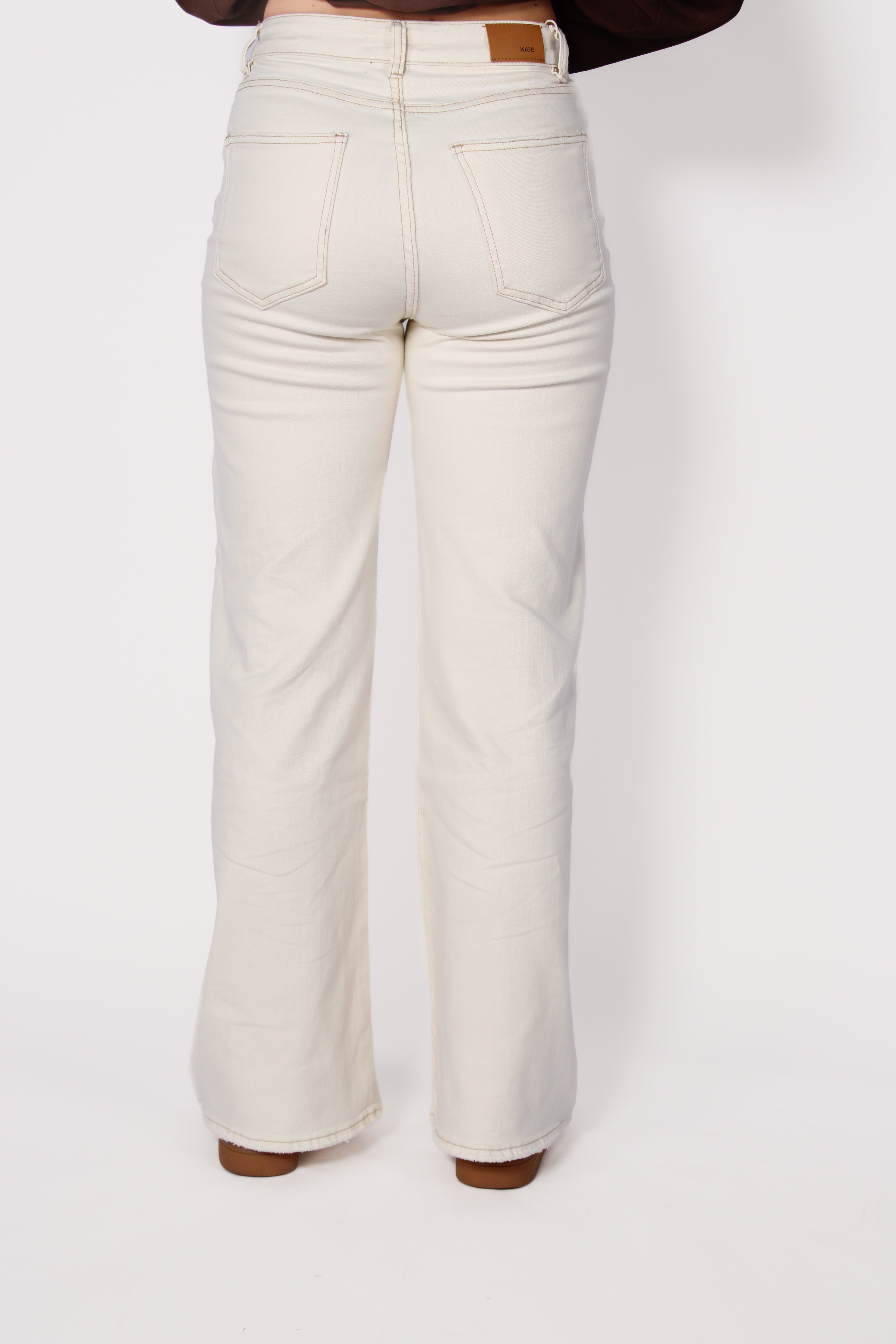 WIDE LEG JEANS 741-6 - ECRU