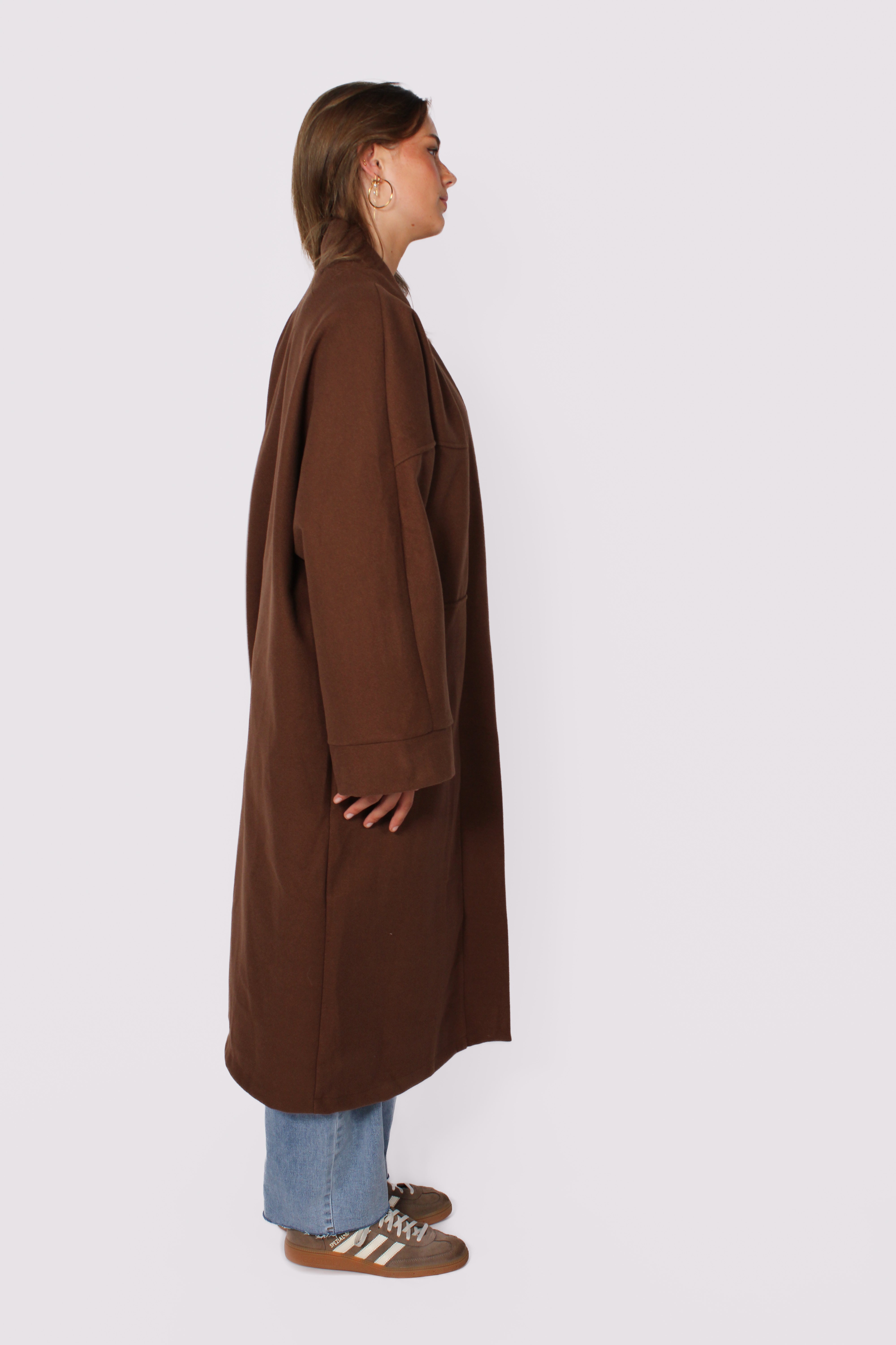 NYLA KIMONO - BROWN