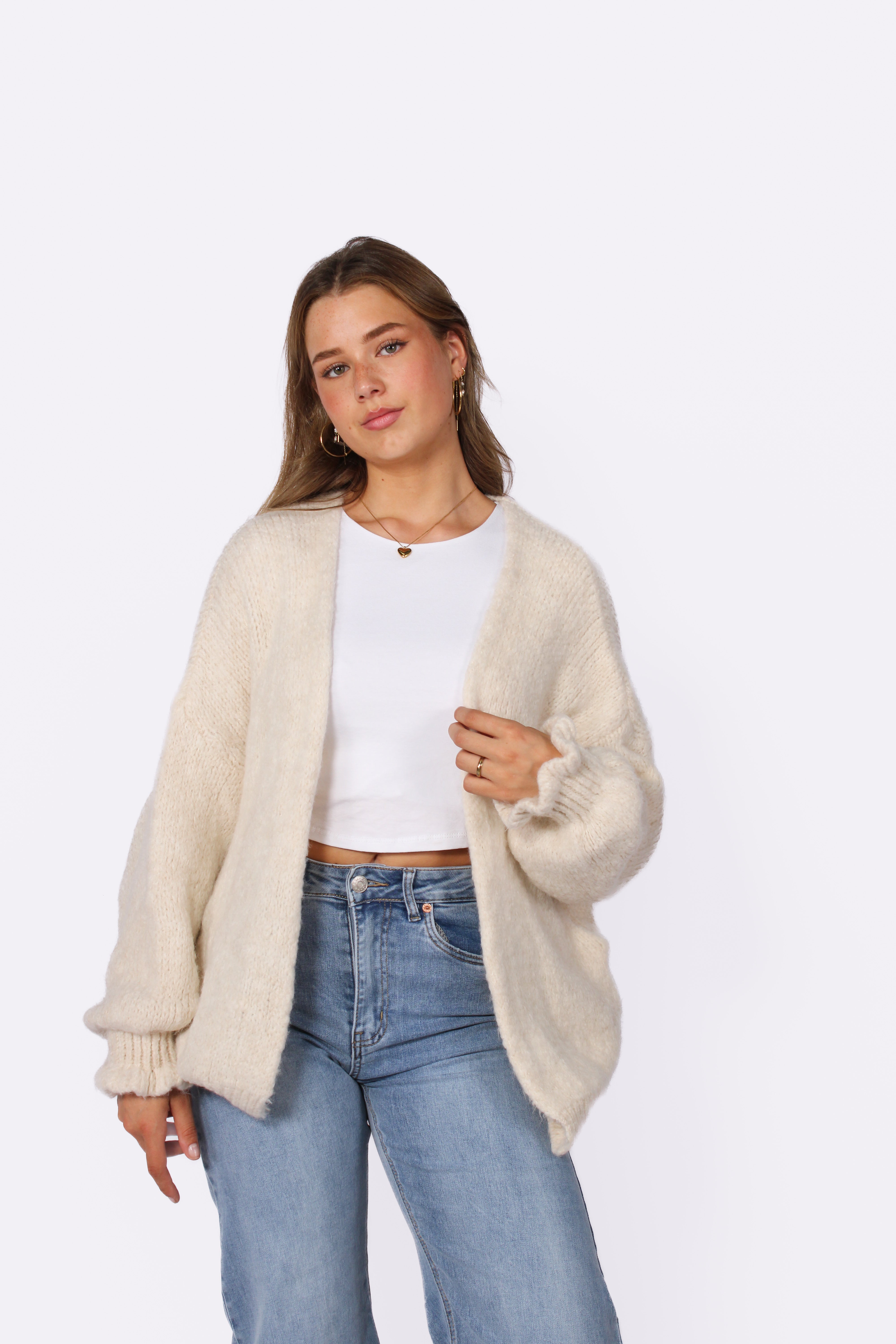 KEEP ME WARM CARDIGAN - ECRU