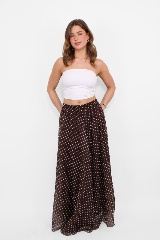 POLKA DOTS MAXI SKIRT