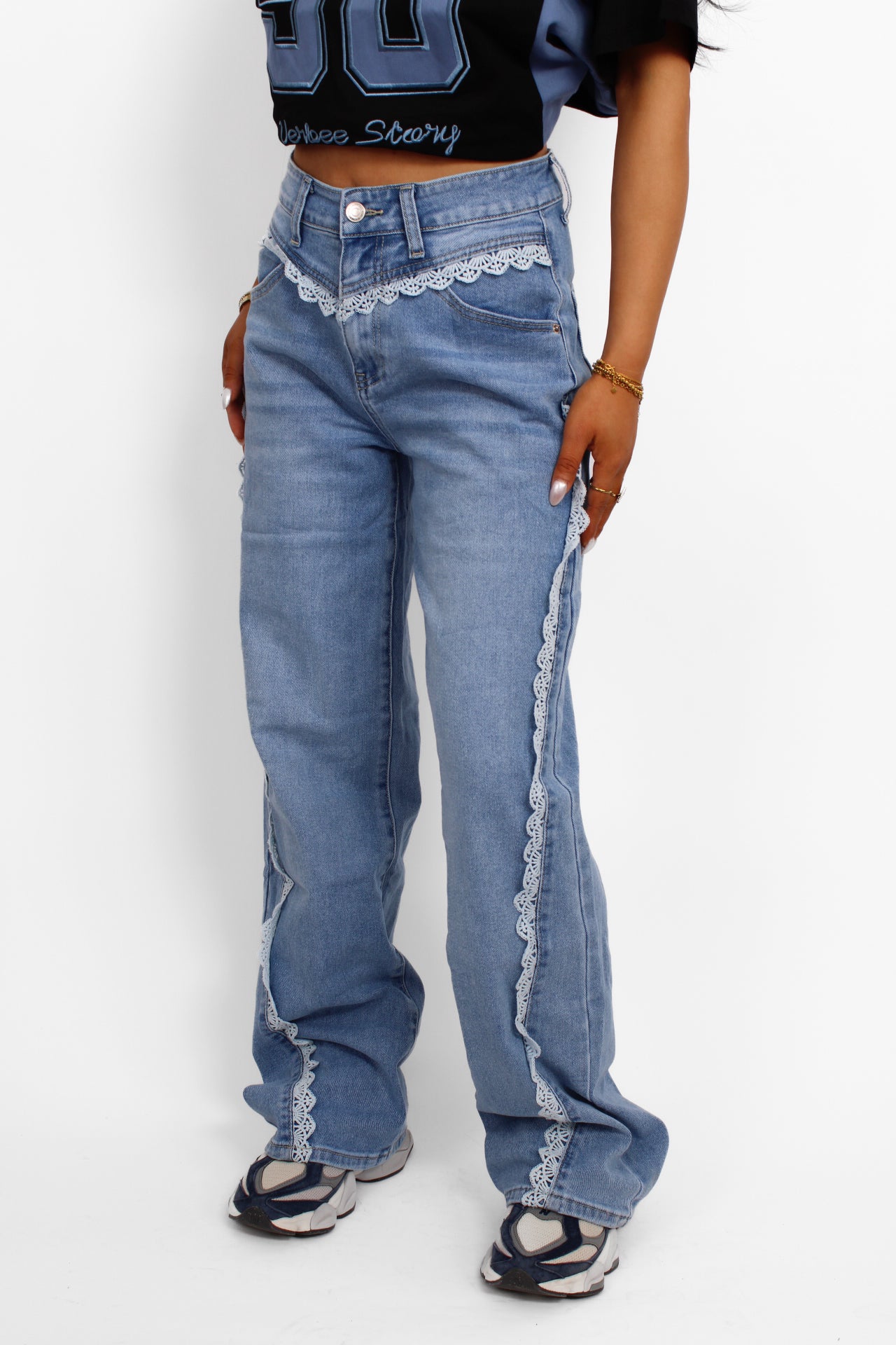 LACE JEANS 592 - DENIM