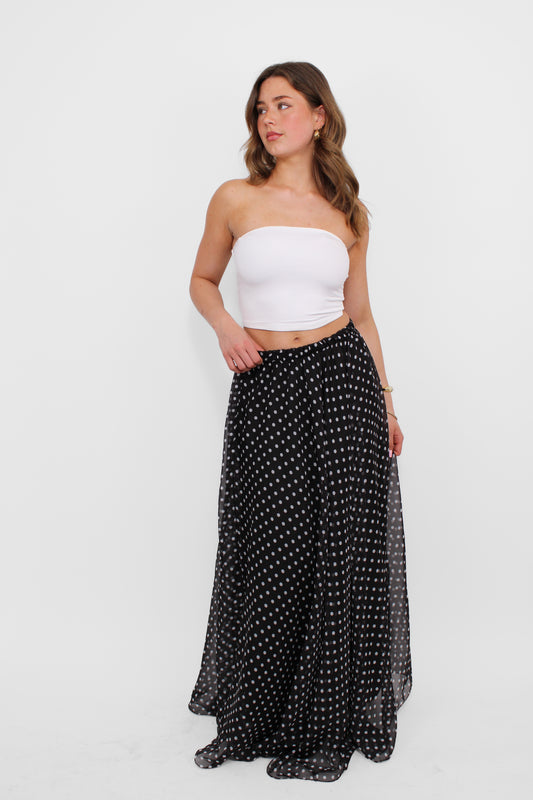 POLKA DOTS MAXI SKIRT