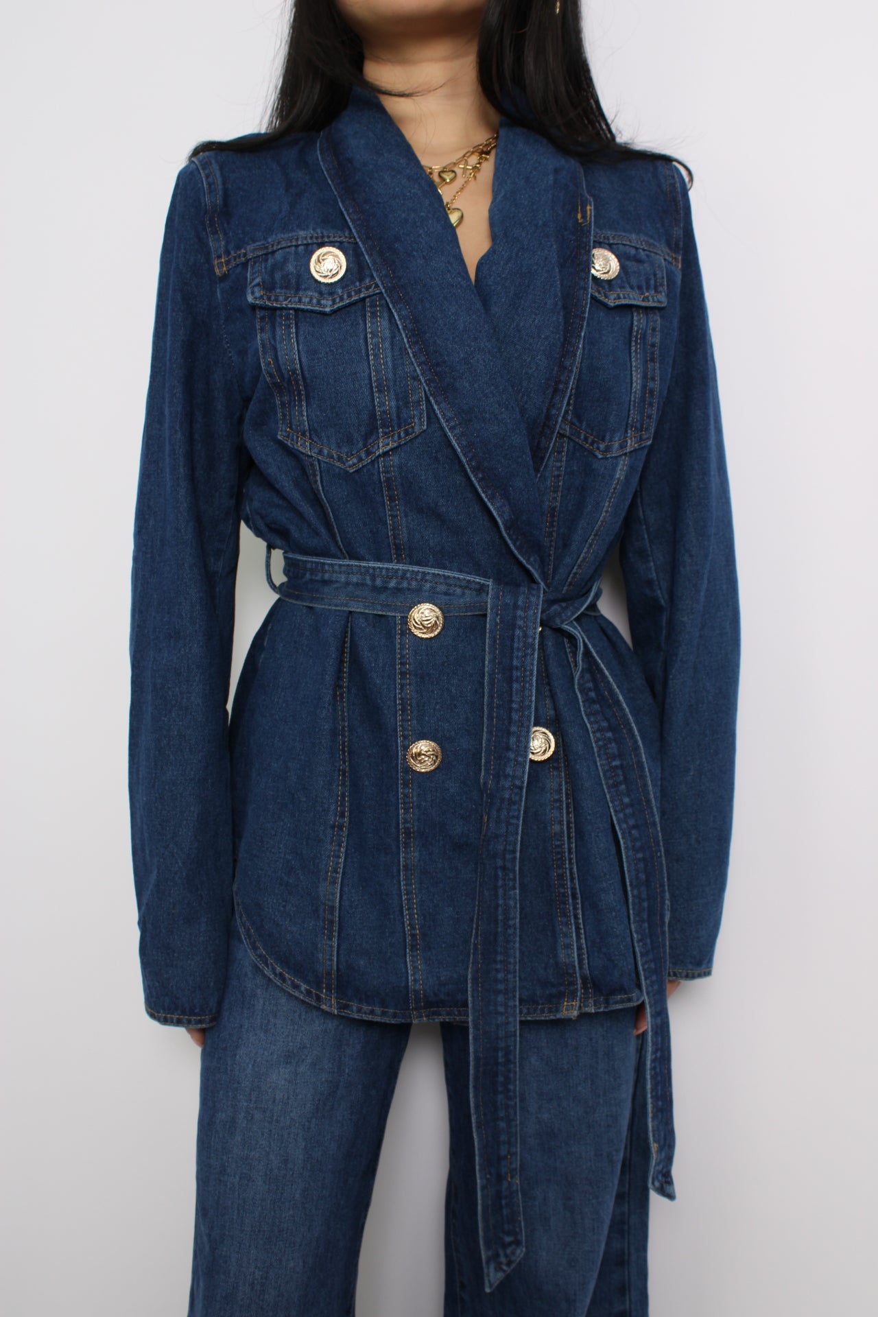 GIGI DENIM JACKET - DARK DENIM