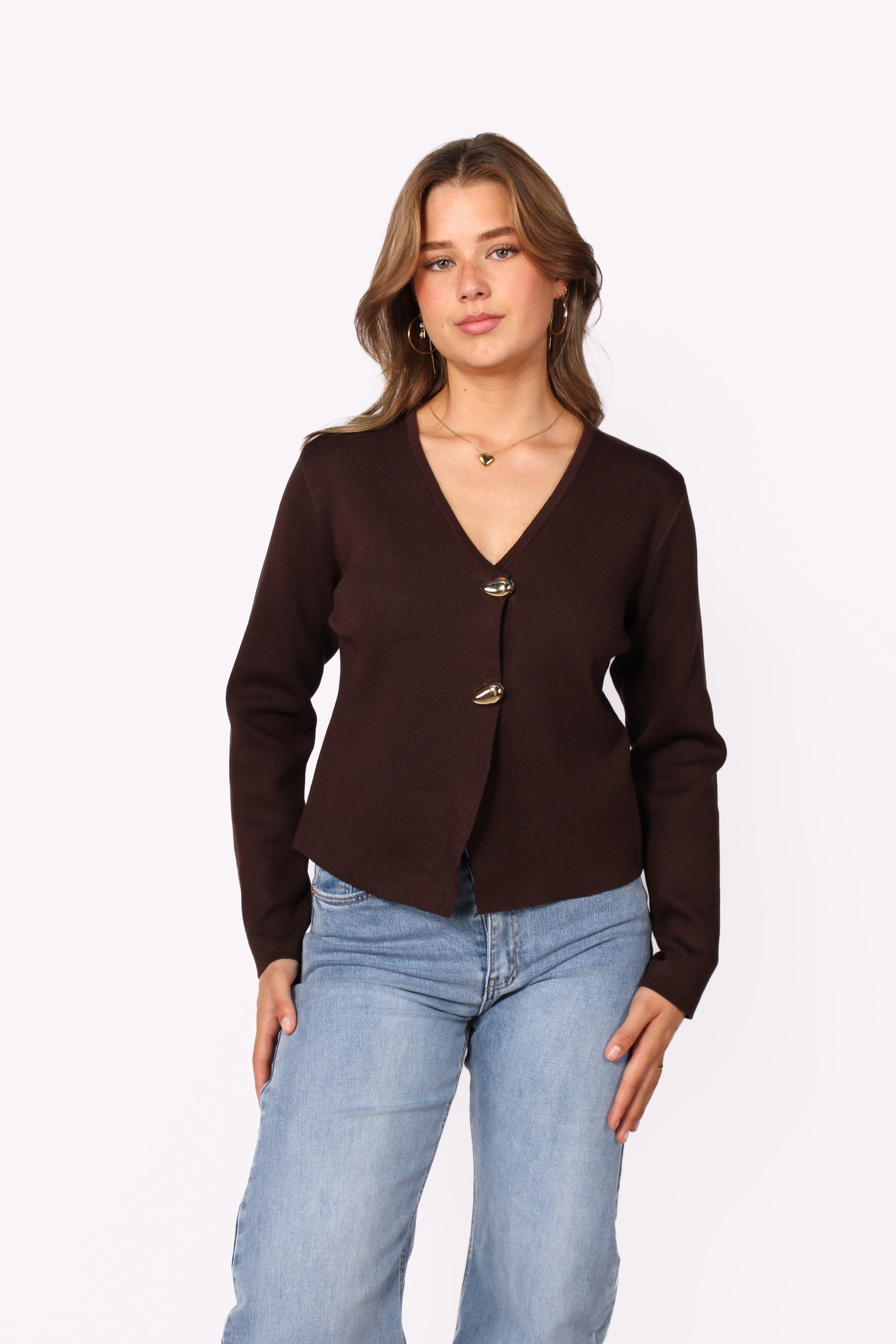 CARDIGAN 22202 - BROWN