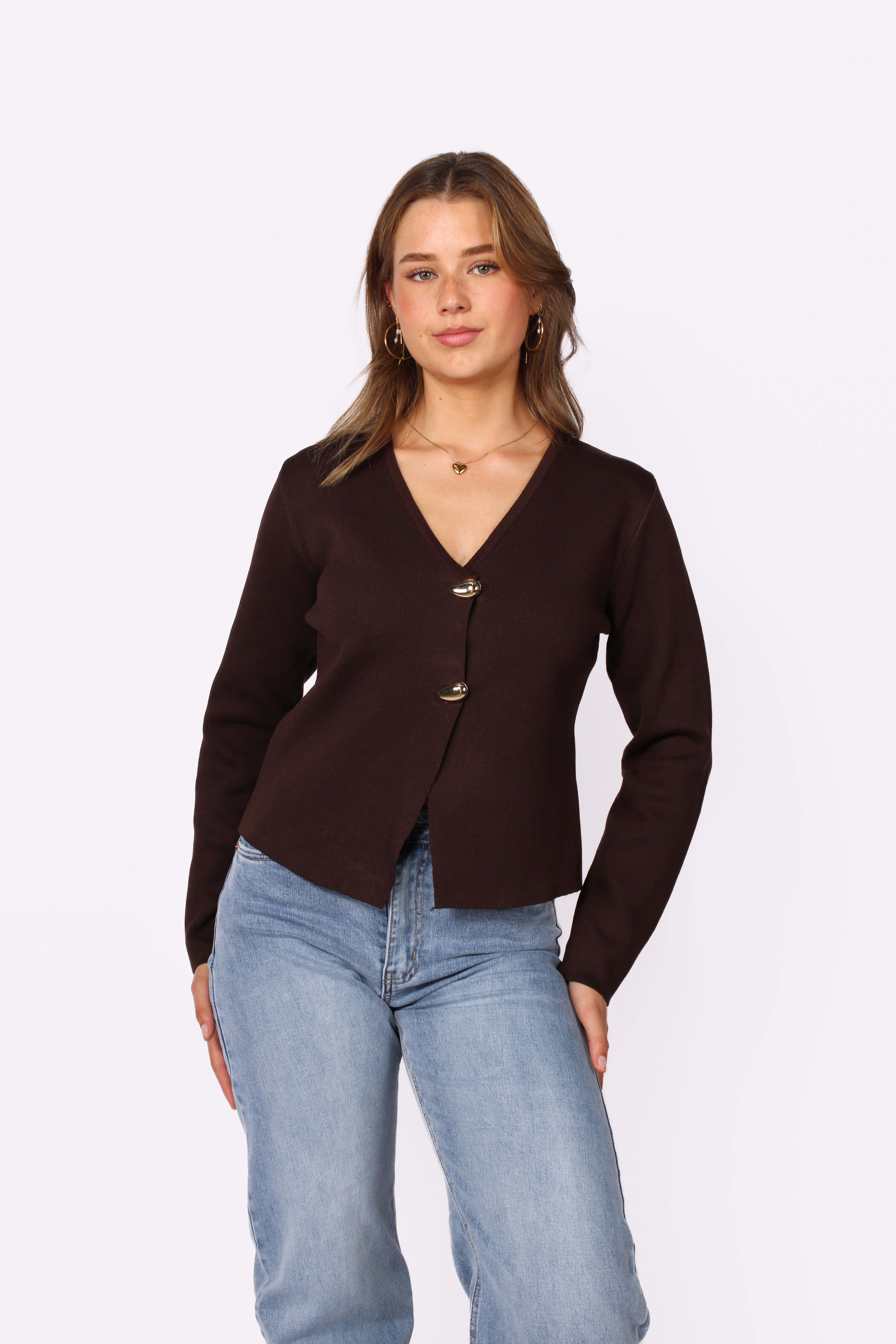 CARDIGAN 22202 - BROWN