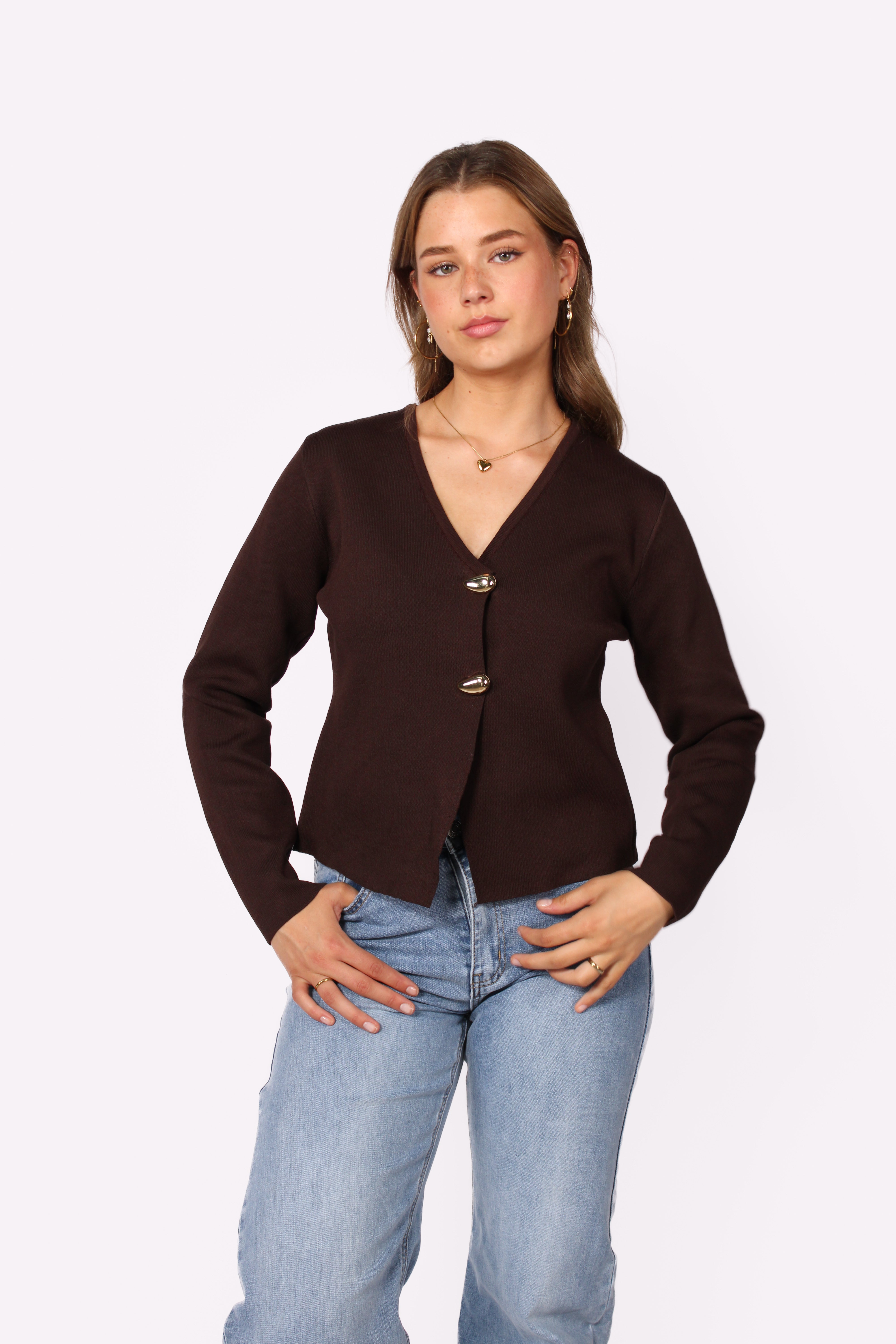 CARDIGAN 22202 - BROWN