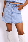 SECOND CHANCE SKORT 635 - LIGHT DENIM