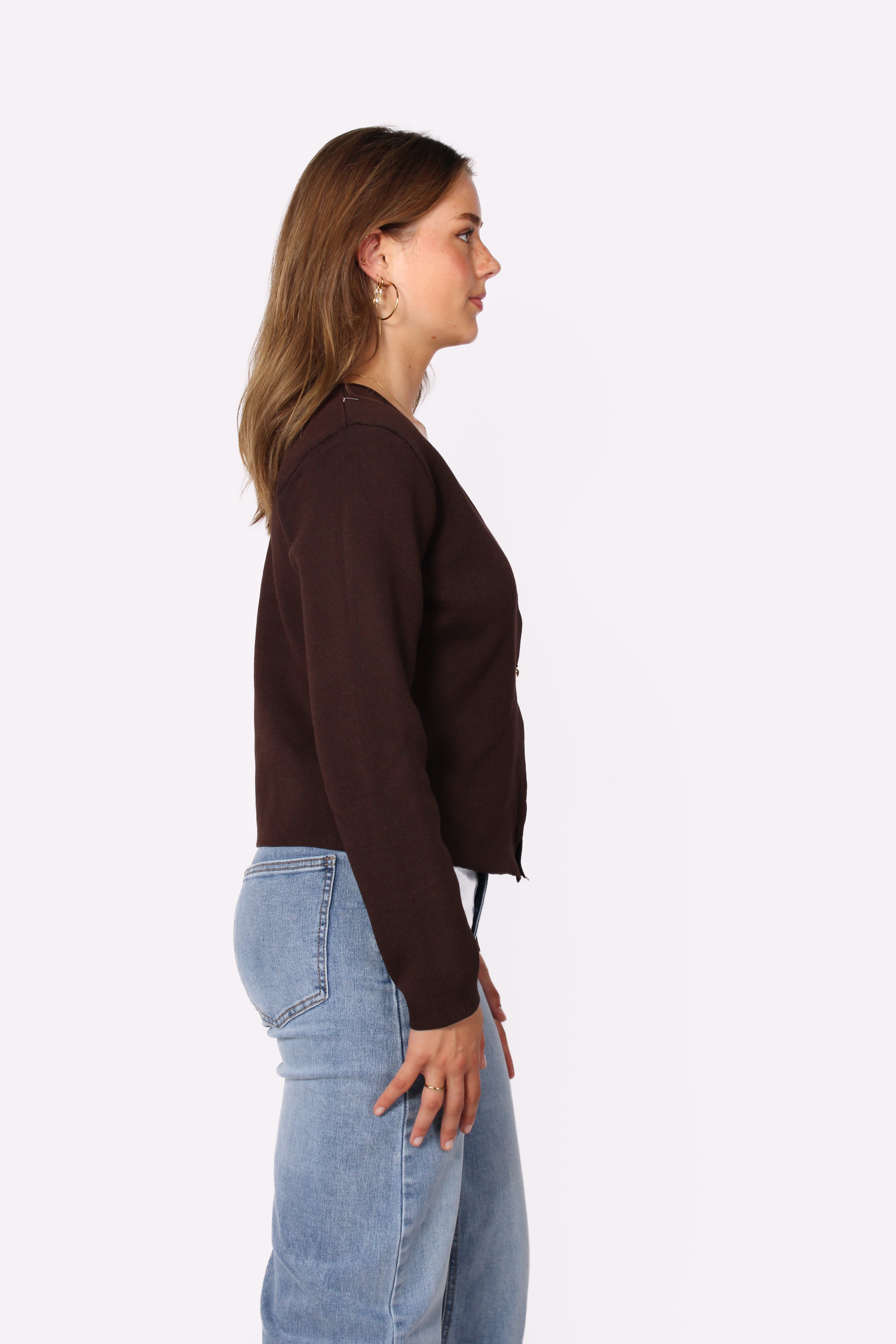 CARDIGAN 22202 - BROWN