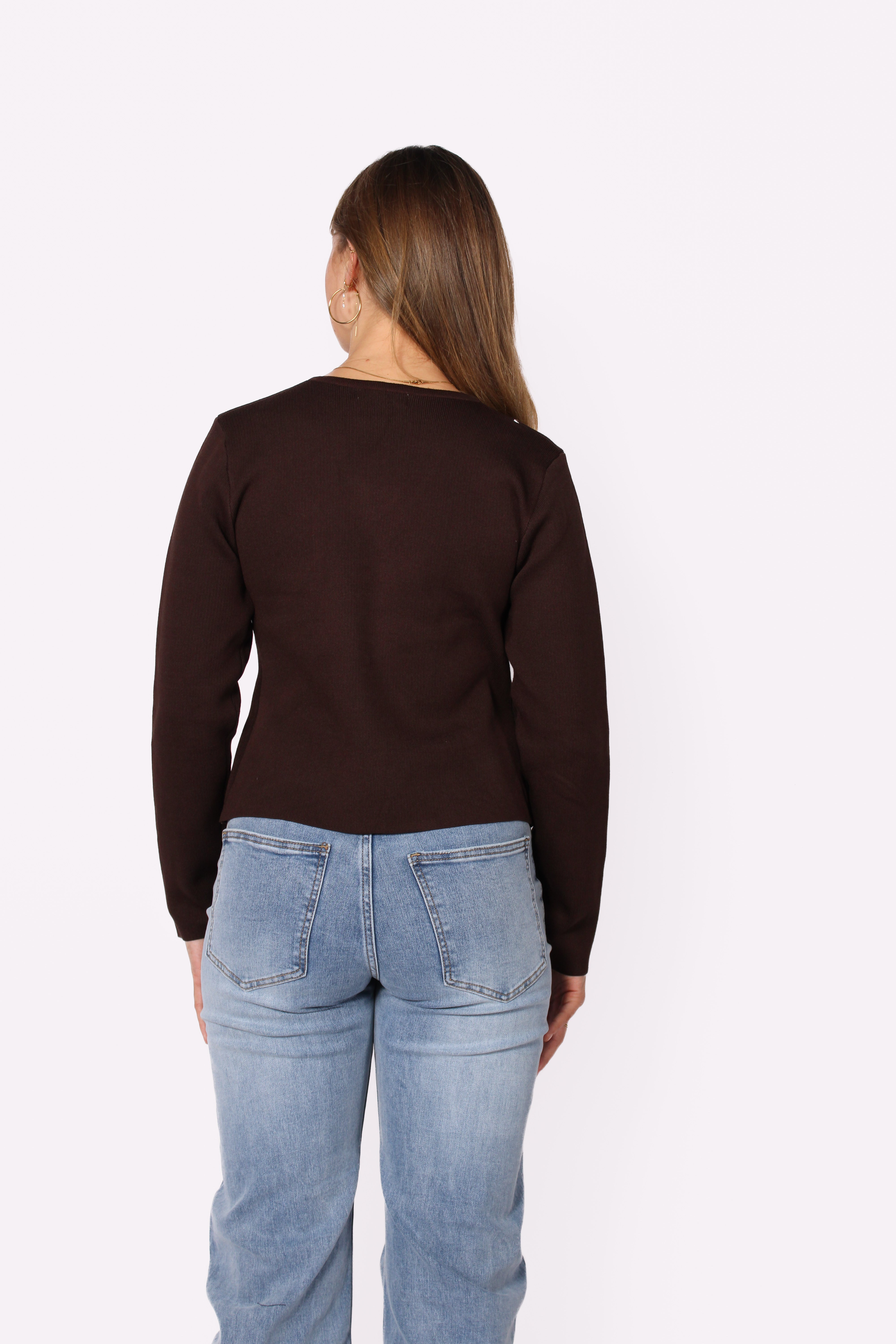 CARDIGAN 22202 - BROWN