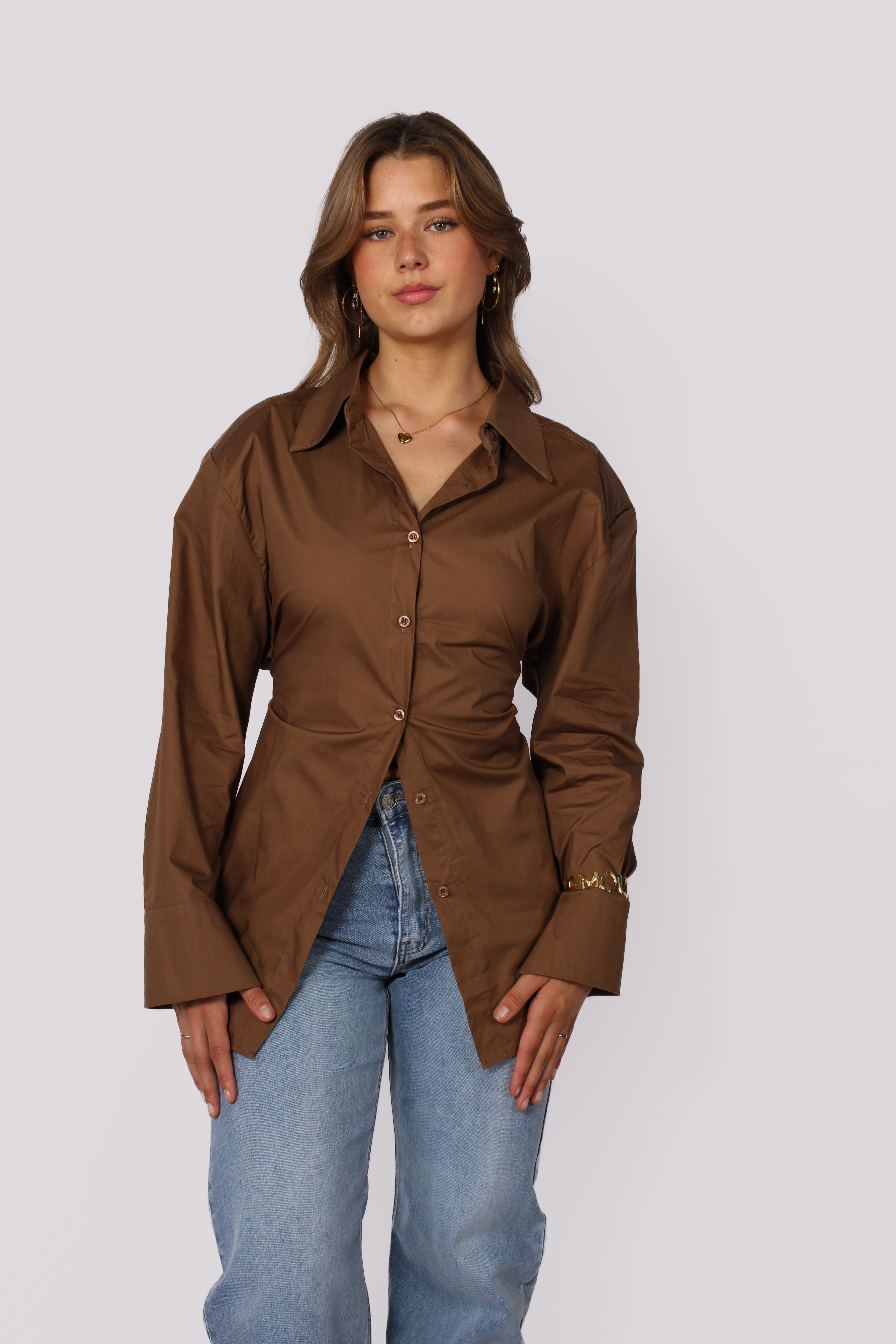GEORGIA BLOUSE - BROWN