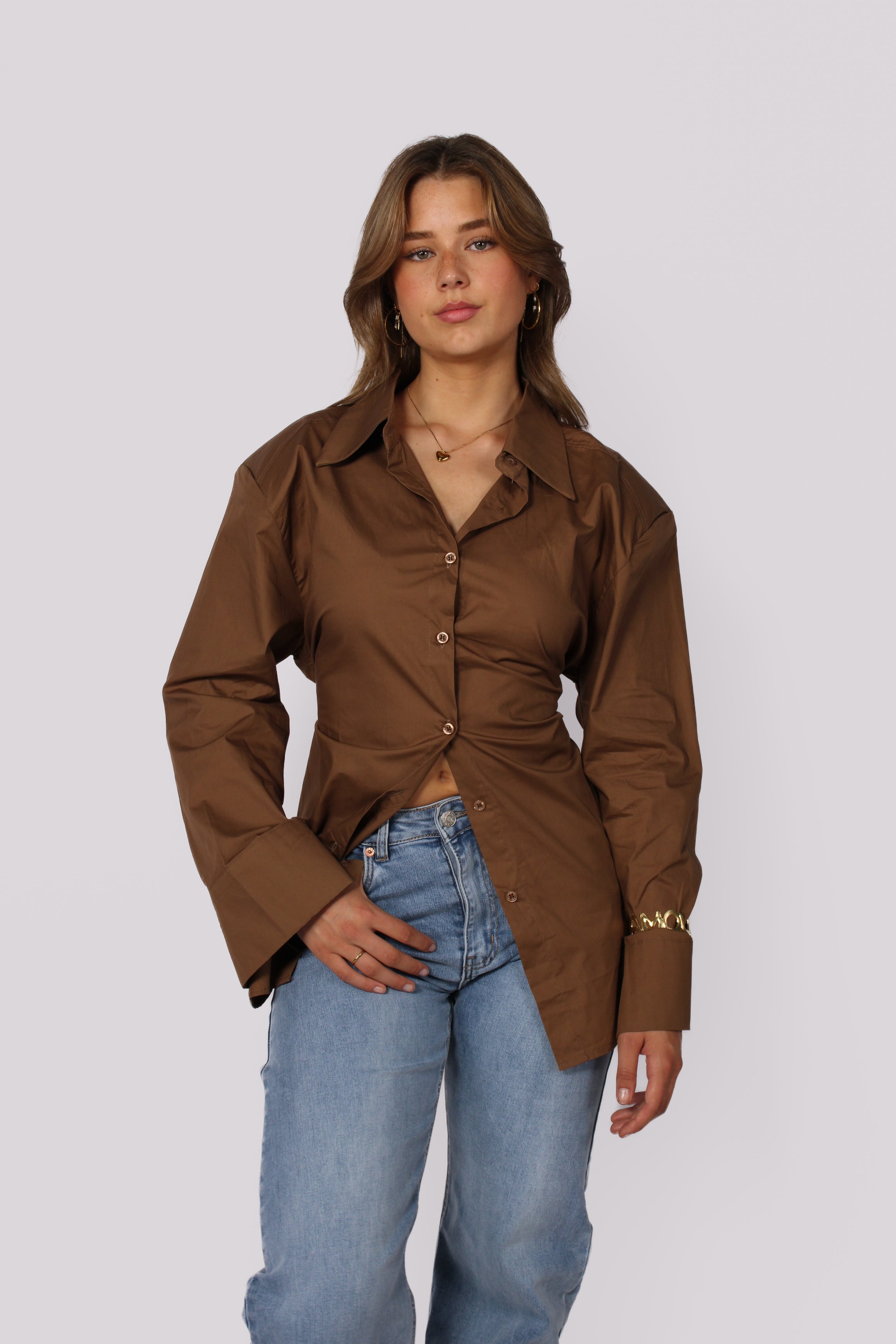 GEORGIA BLOUSE - BROWN