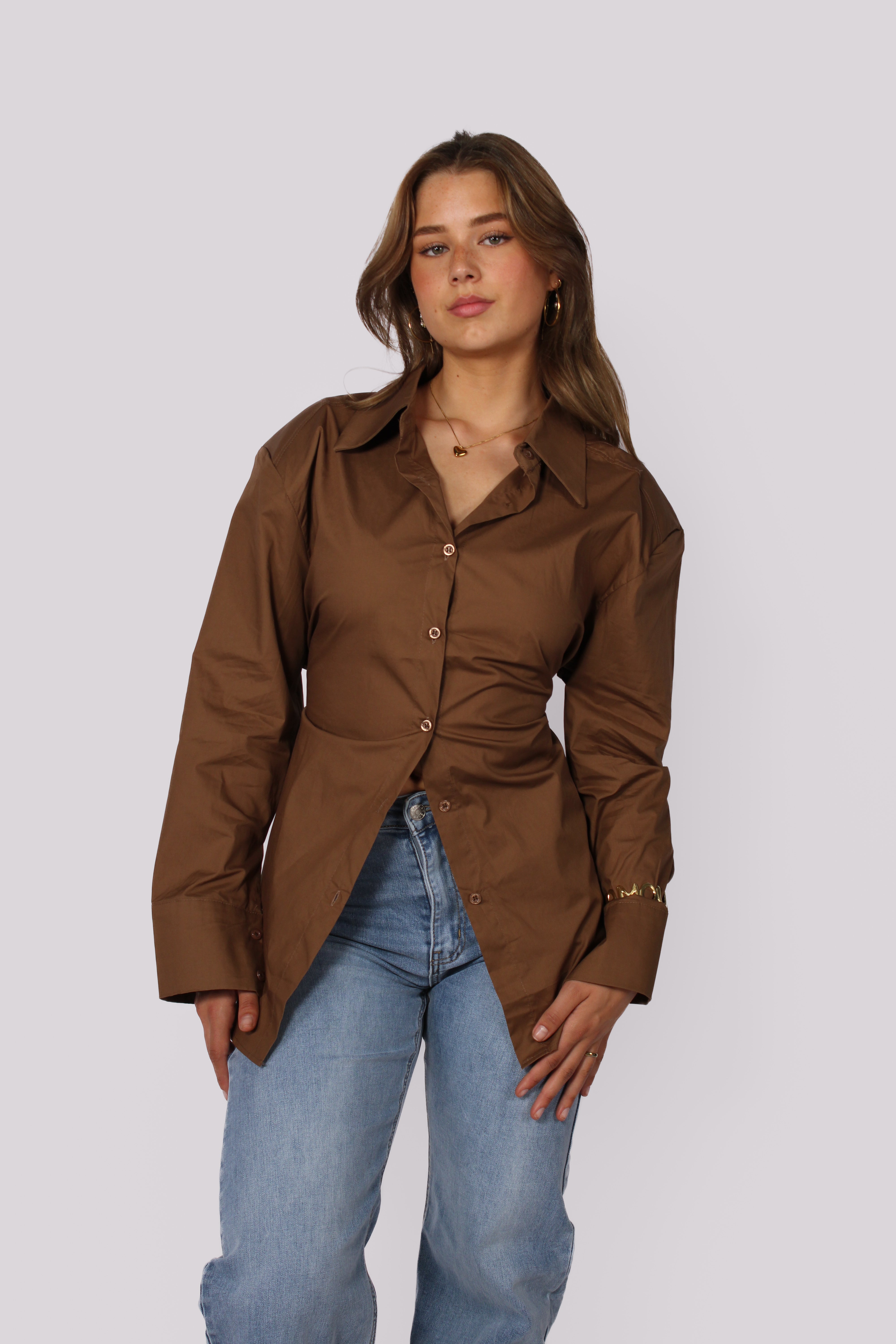 GEORGIA BLOUSE - BROWN