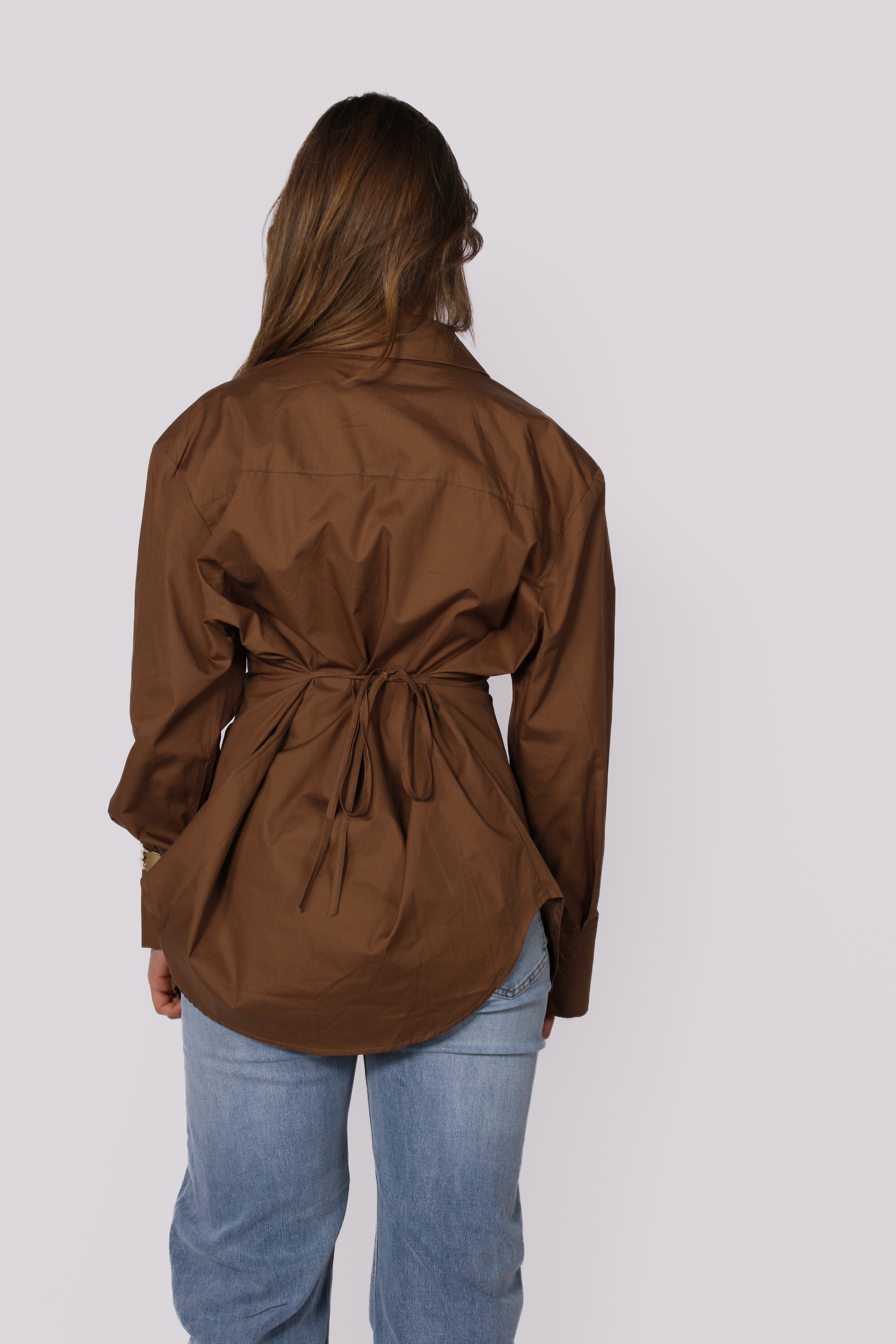 GEORGIA BLOUSE - BROWN