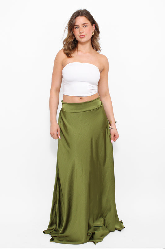 ''TALL'' SATIN MAXI SKIRT