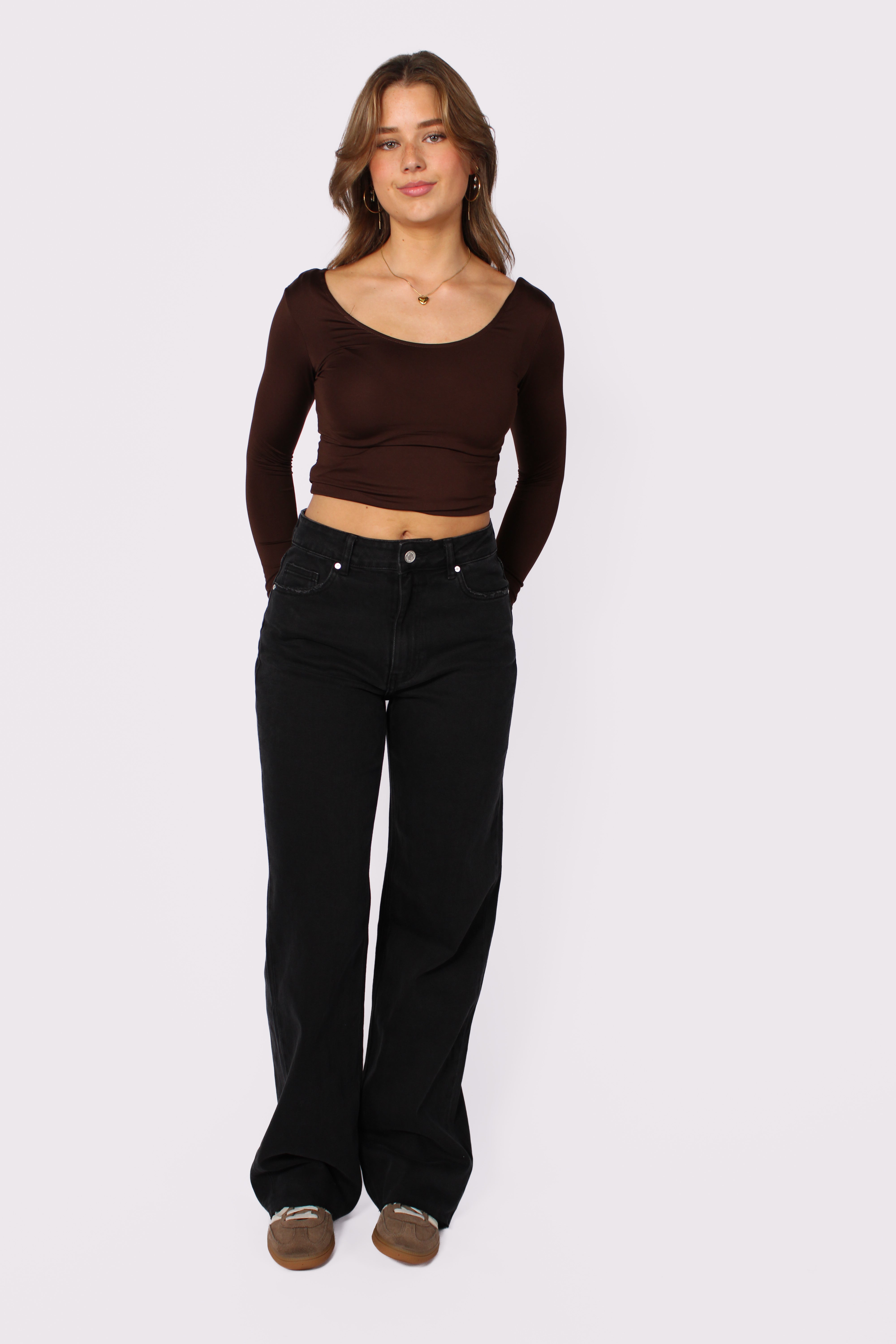 ''TALL'' WIDE LEG JEANS 3636-7 - BLACK