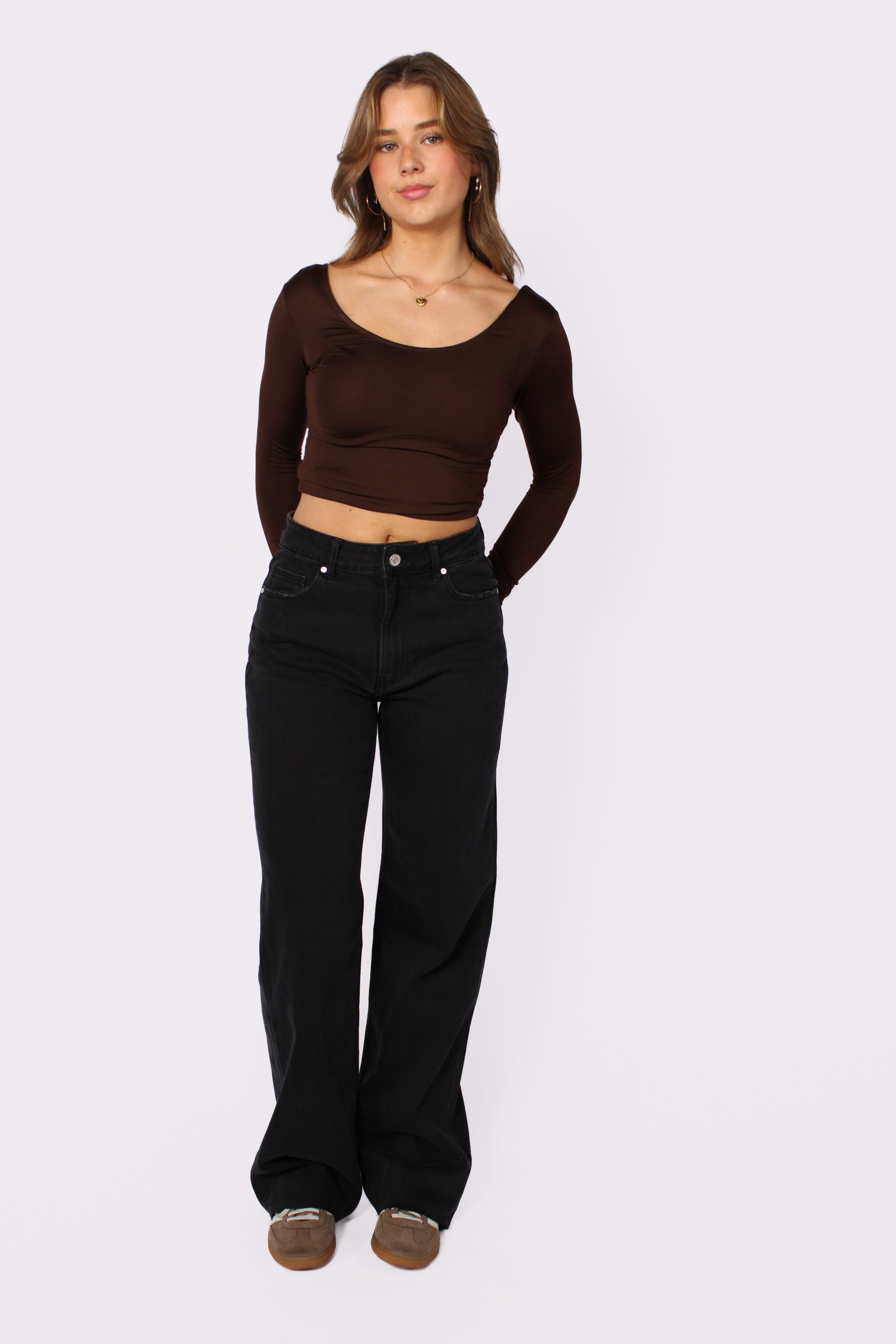 ''TALL'' WIDE LEG JEANS 3636-7 - BLACK