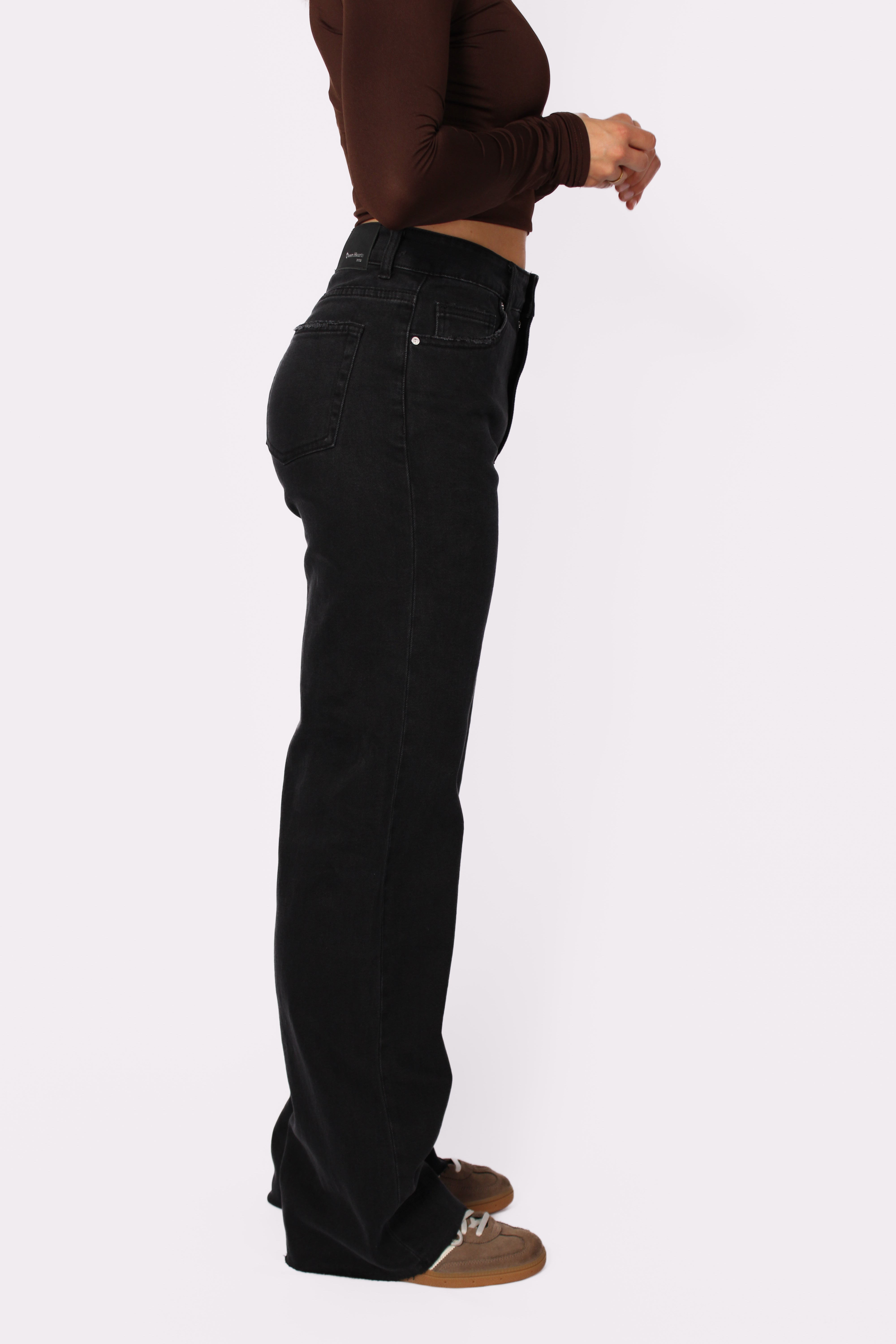 ''TALL'' WIDE LEG JEANS 3636-7 - BLACK