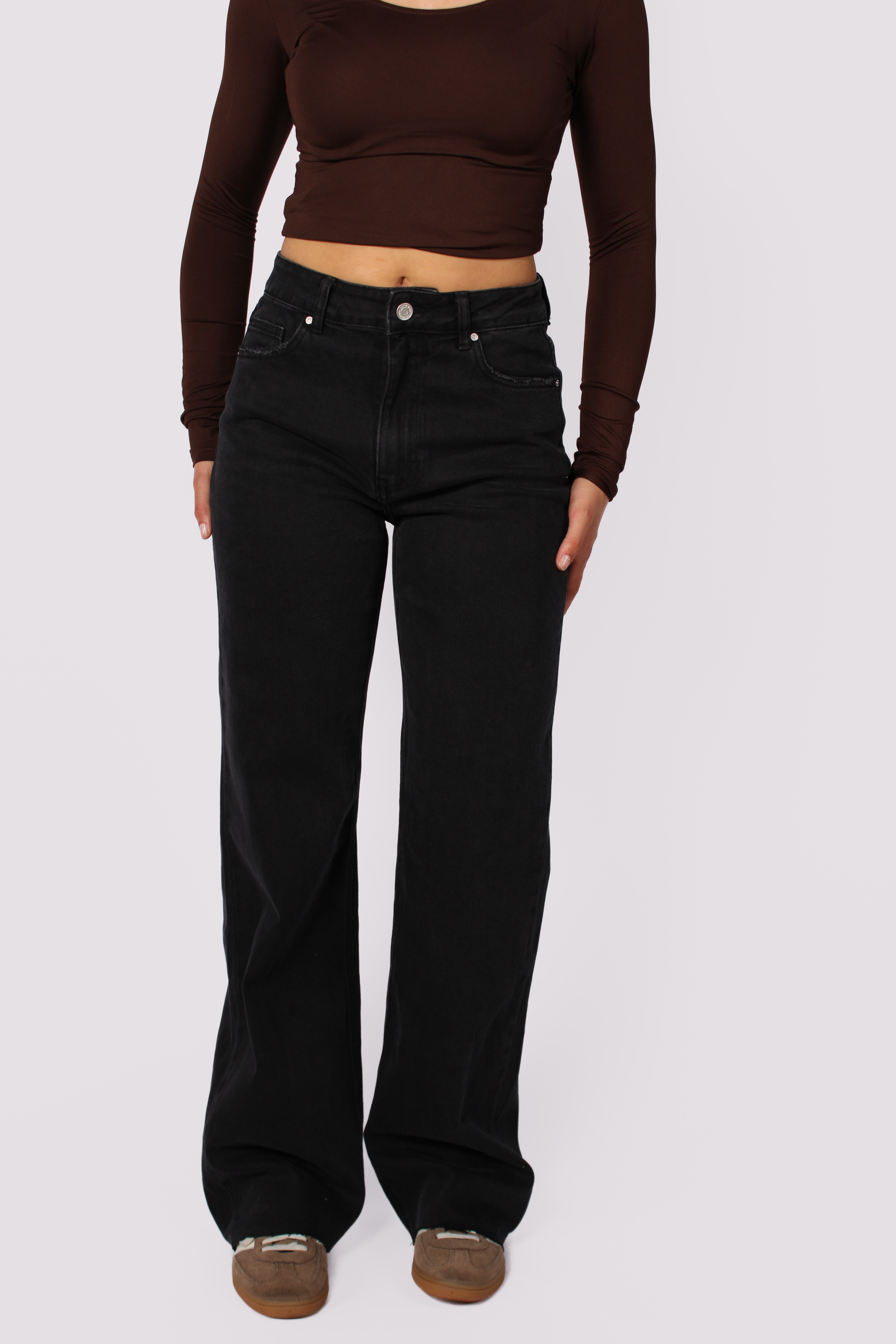 ''TALL'' WIDE LEG JEANS 3636-7 - BLACK