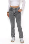 ''PETITE'' STRAIGHT LEG JEANS 77117 - GREY