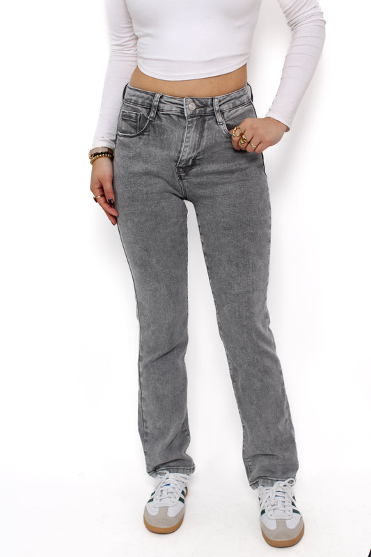 ''PETITE'' STRAIGHT LEG JEANS 77117 - GREY