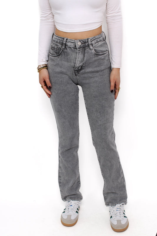 ''PETITE'' STRAIGHT LEG JEANS 77117 - GREY