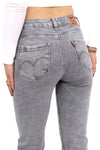 ''PETITE'' STRAIGHT LEG JEANS 77117 - GREY