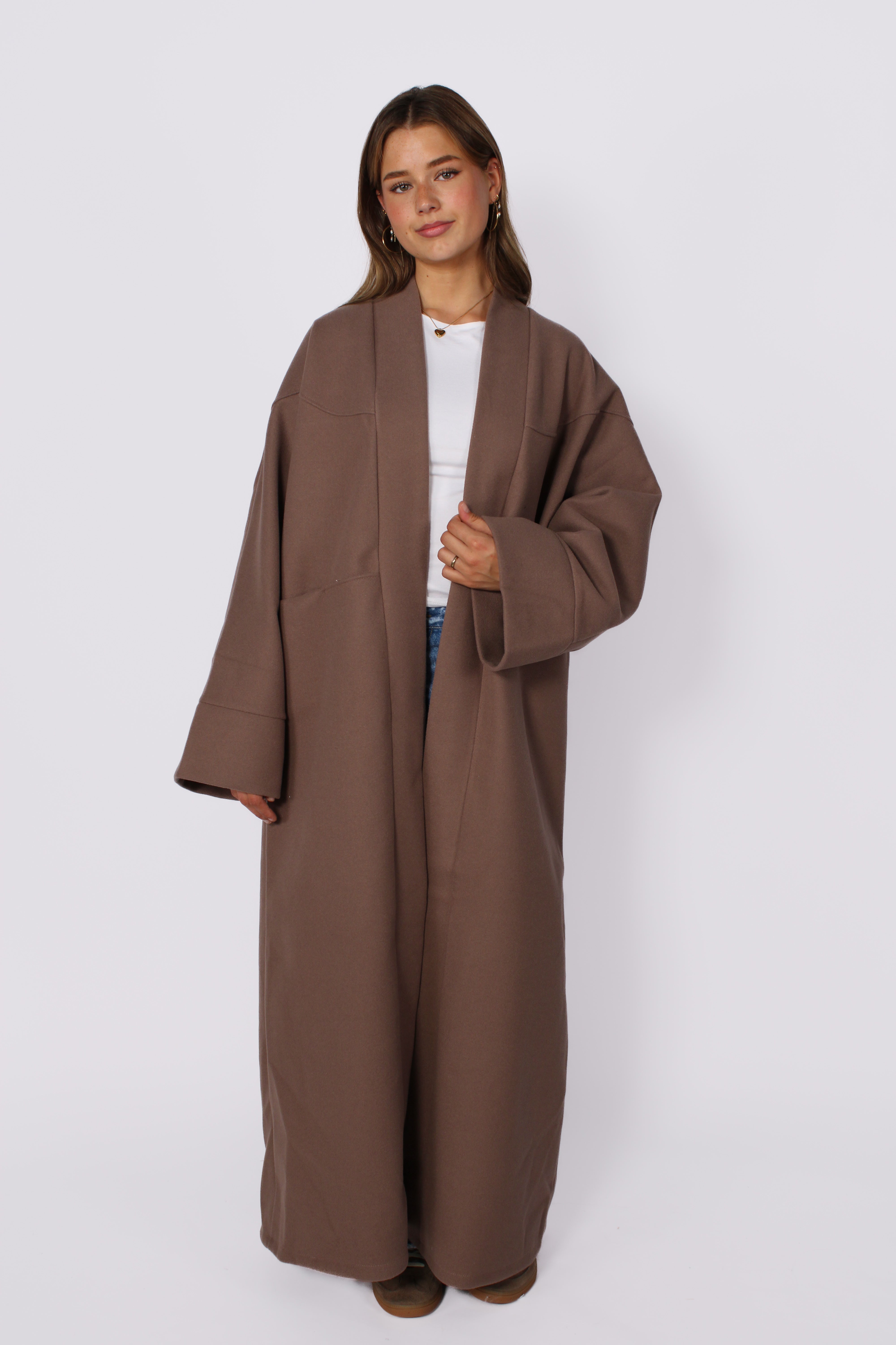 ''TALL'' NYLA KIMONO - TAUPE