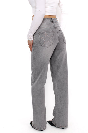 WIDE LEG JEANS 7395 - GREY