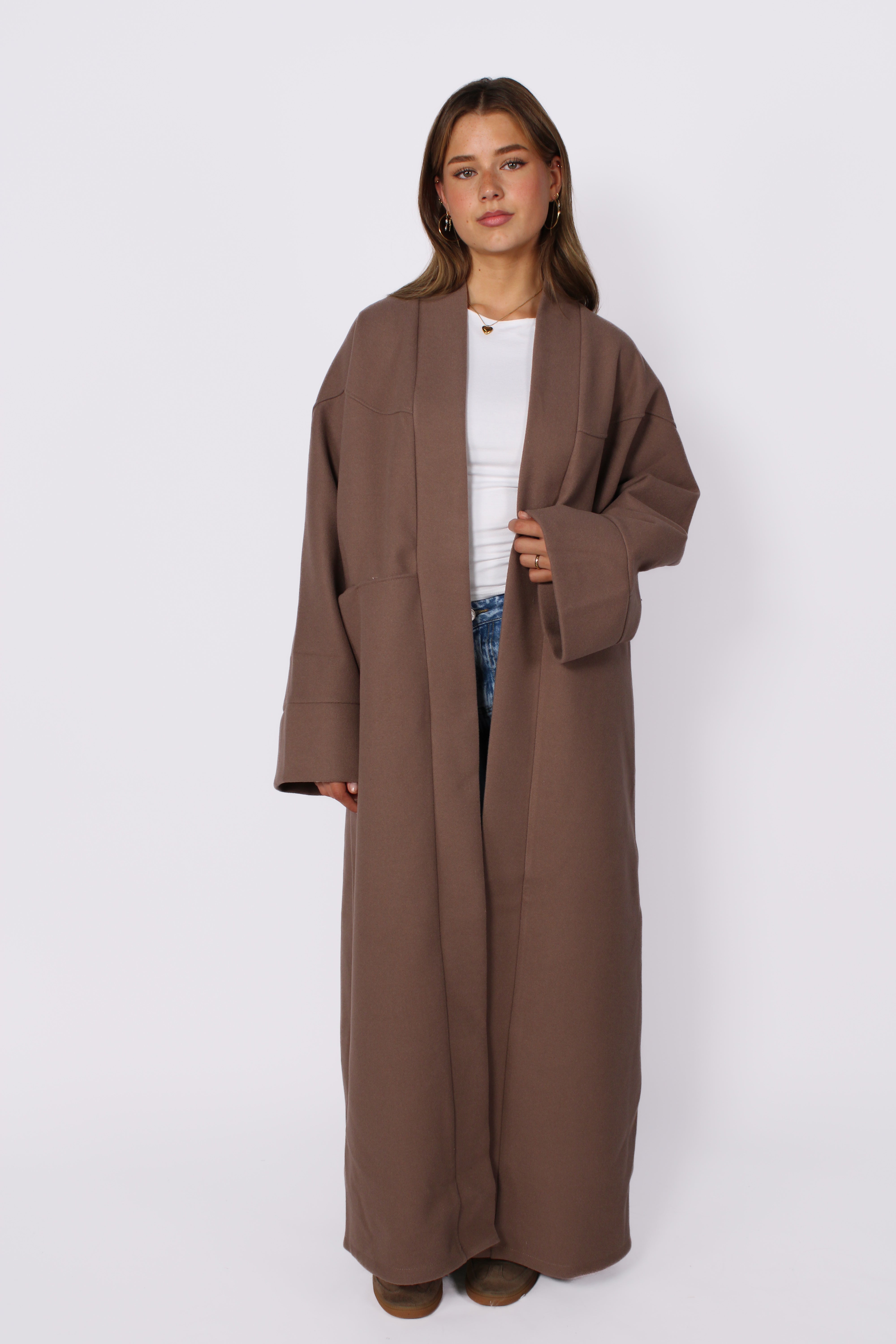 ''TALL'' NYLA KIMONO - TAUPE