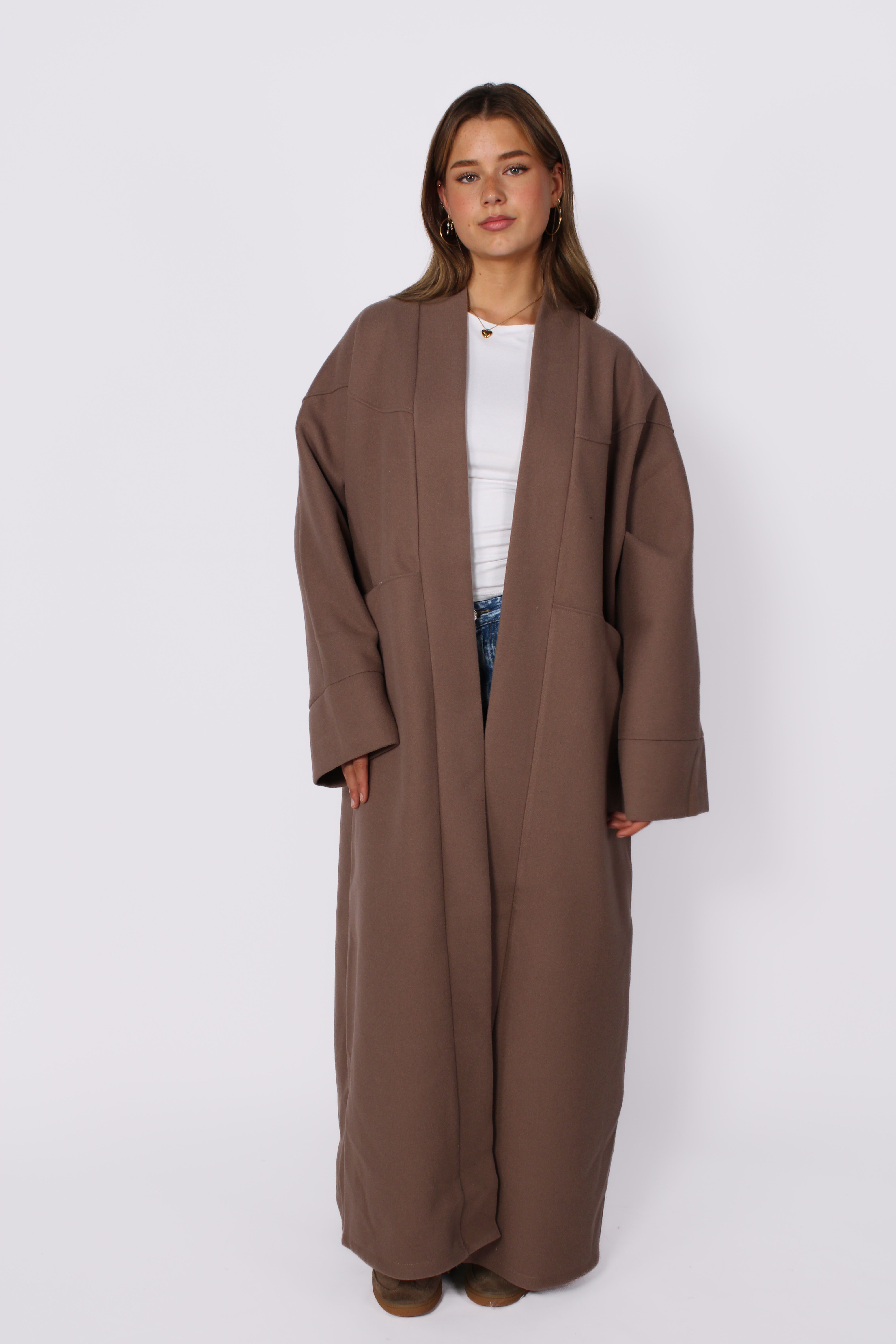 ''TALL'' NYLA KIMONO - TAUPE