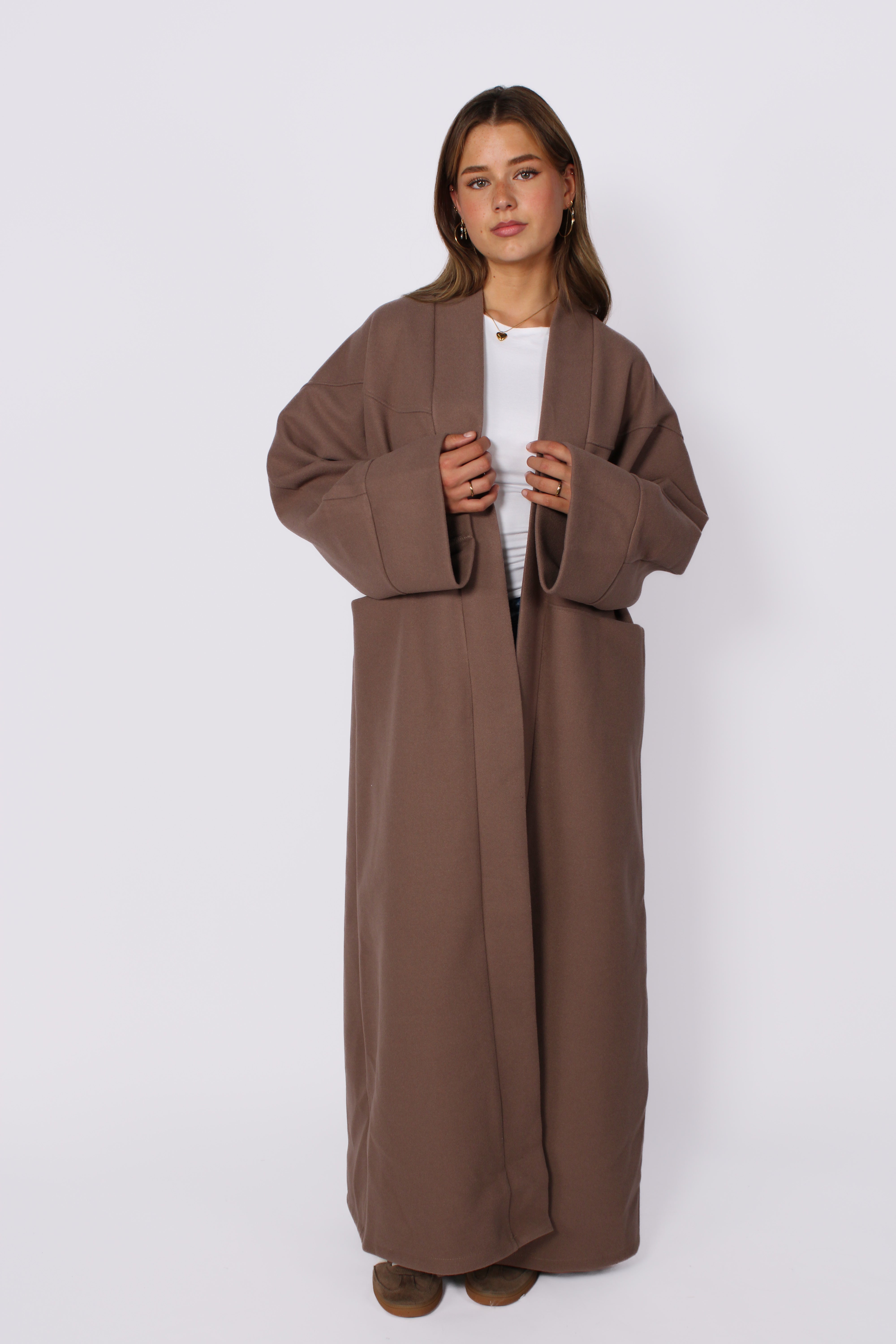''TALL'' NYLA KIMONO - TAUPE