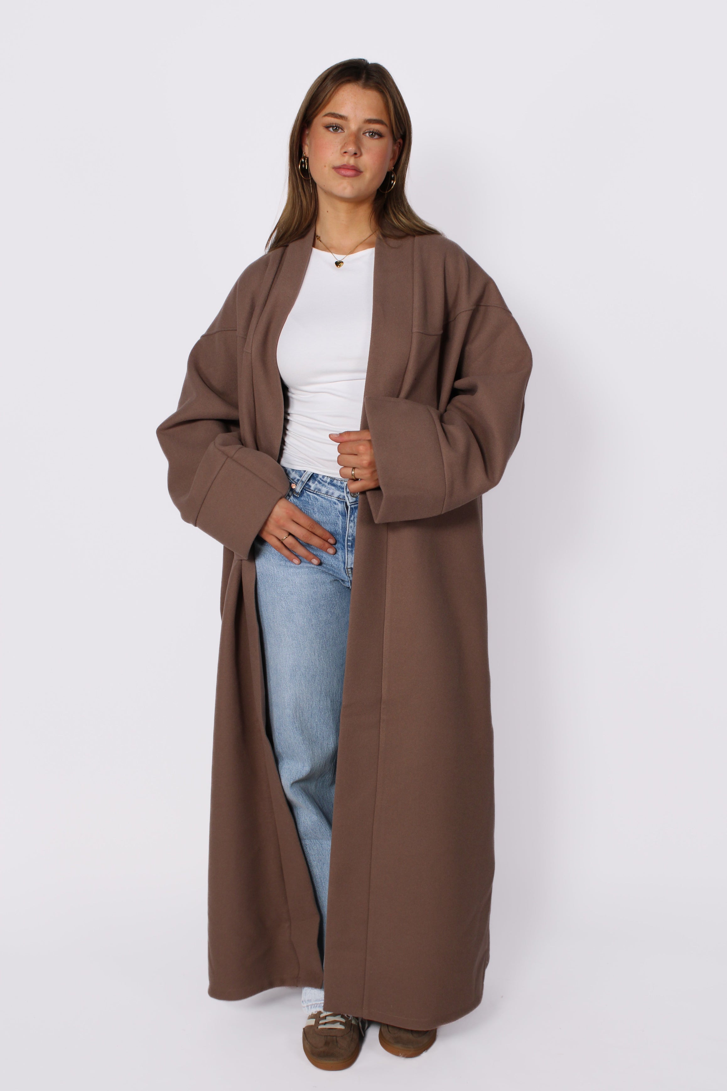 ''TALL'' NYLA KIMONO - TAUPE