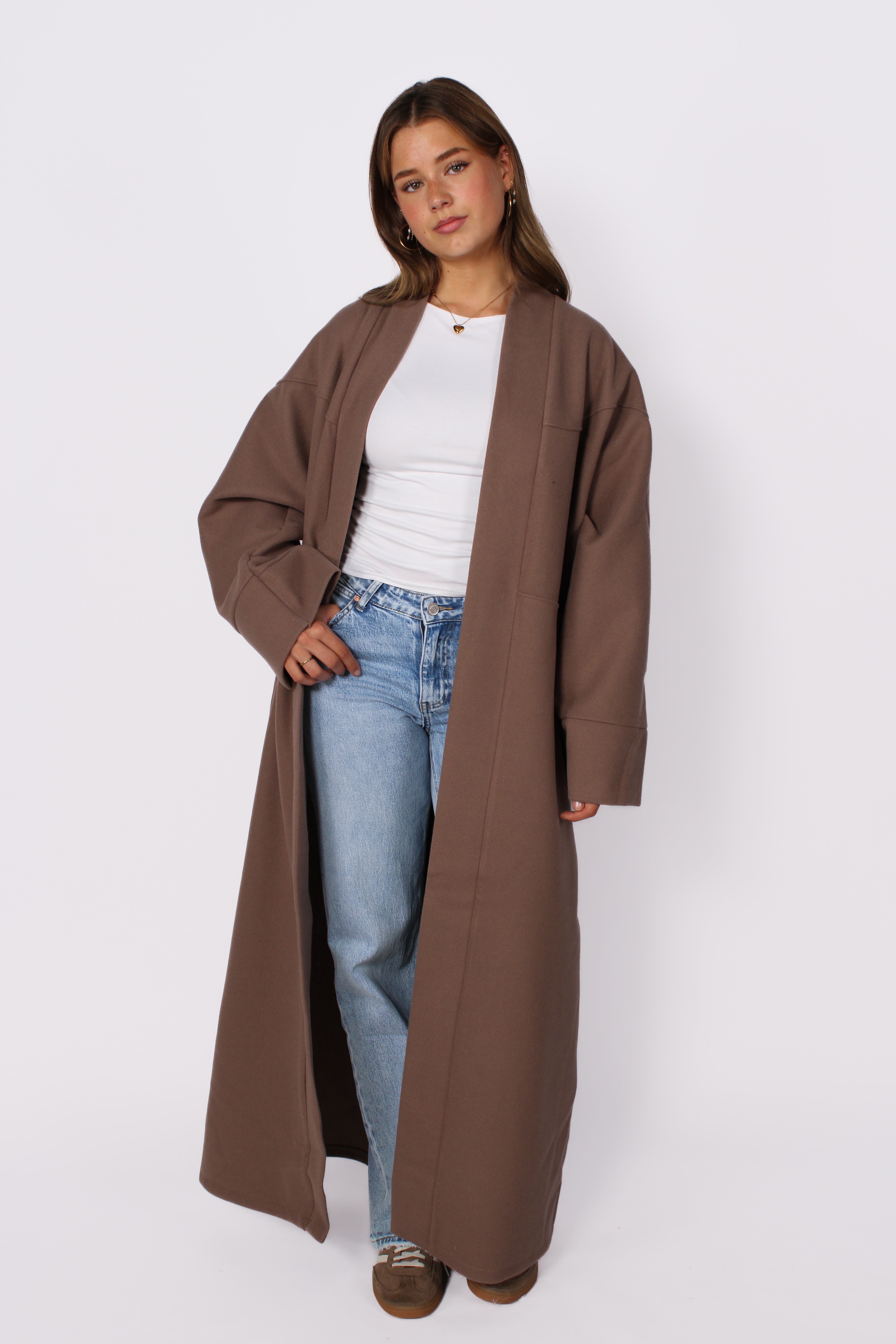 ''TALL'' NYLA KIMONO - TAUPE