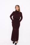 SHINE ALL NIGHT DRESS - BORDEAUXBROWN