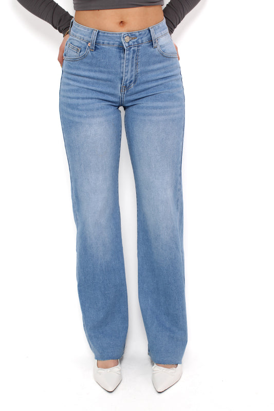 ''TALL'' WIDE LEG MID WAIST JEANS 1075 - DENIM