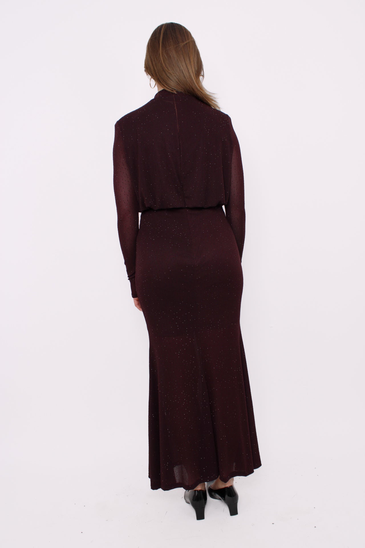 SHINE ALL NIGHT DRESS - BORDEAUXBROWN